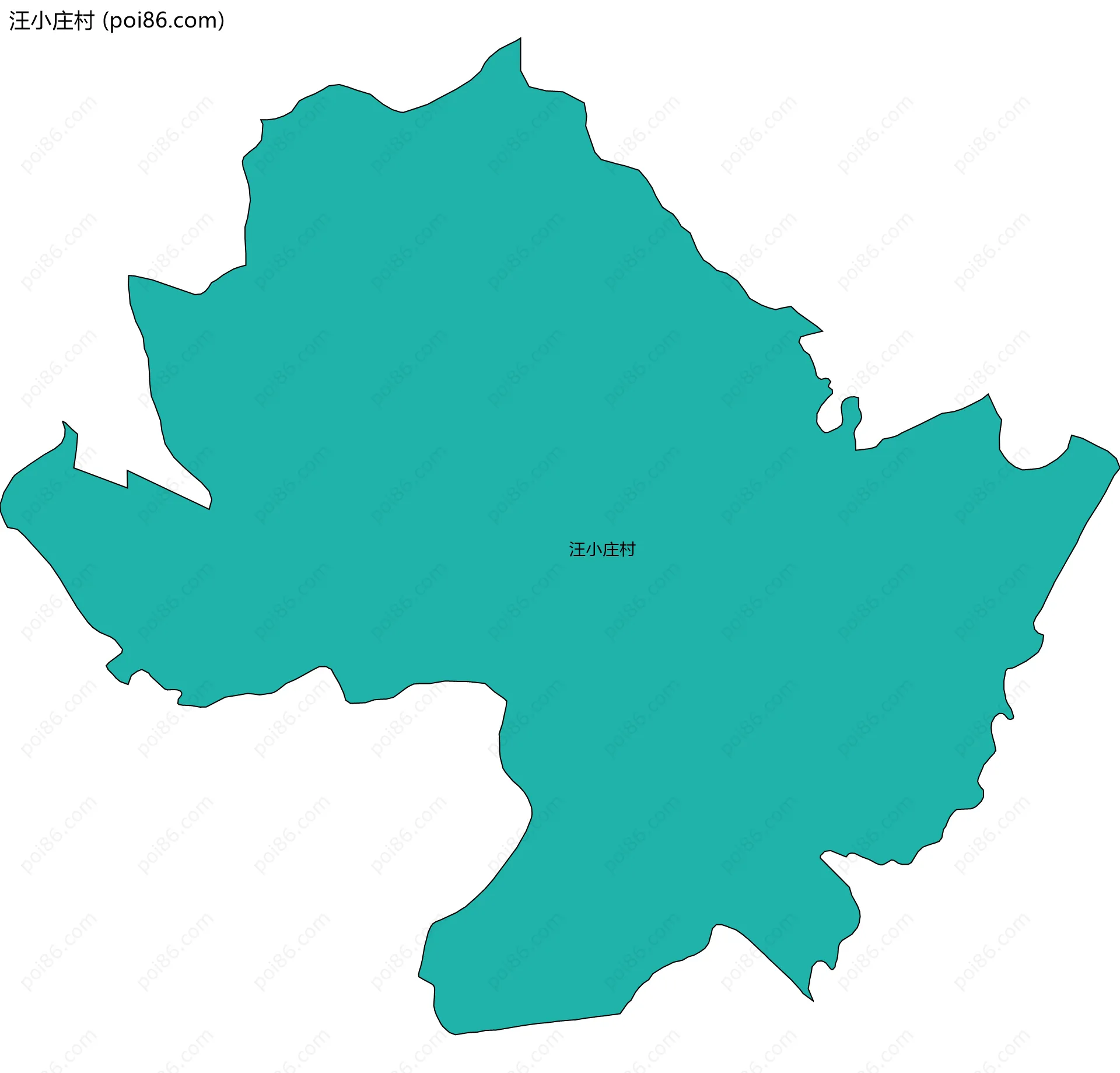 汪小庄村边界地图