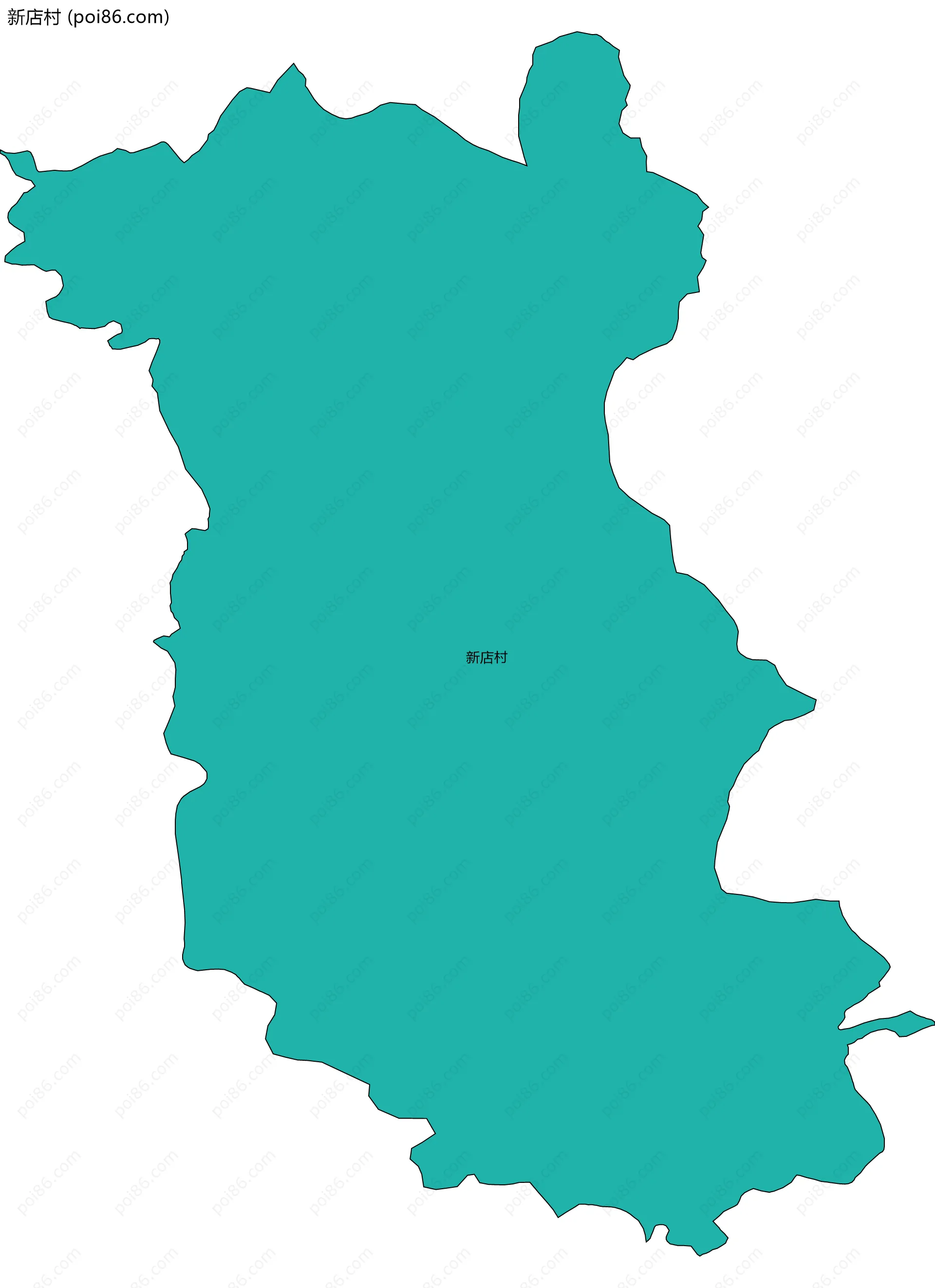 新店村边界地图