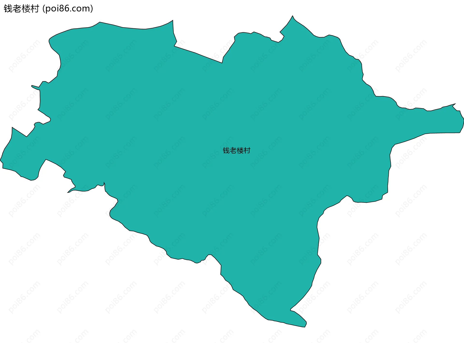 钱老楼村边界地图