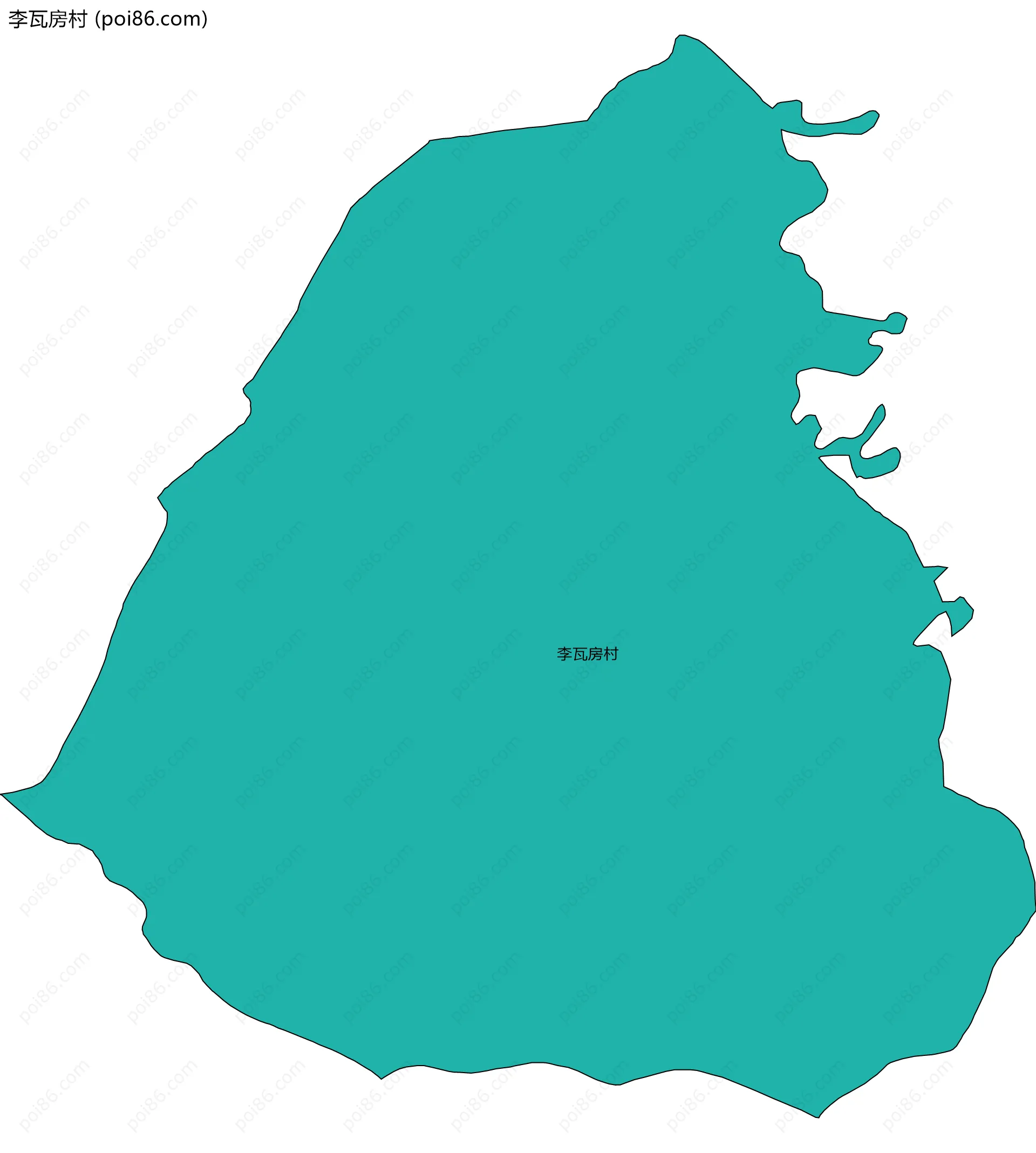 李瓦房村边界地图