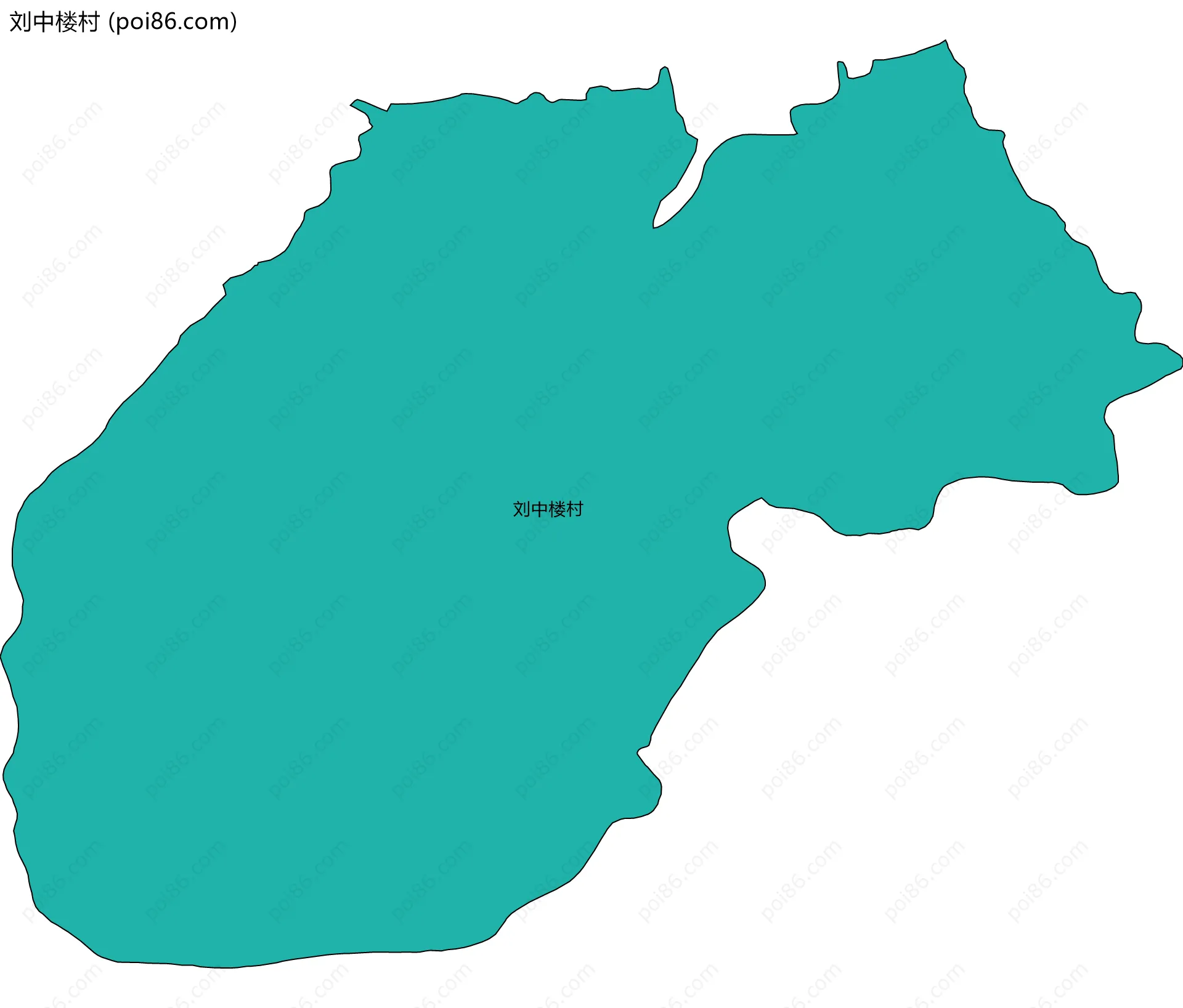 刘中楼村边界地图