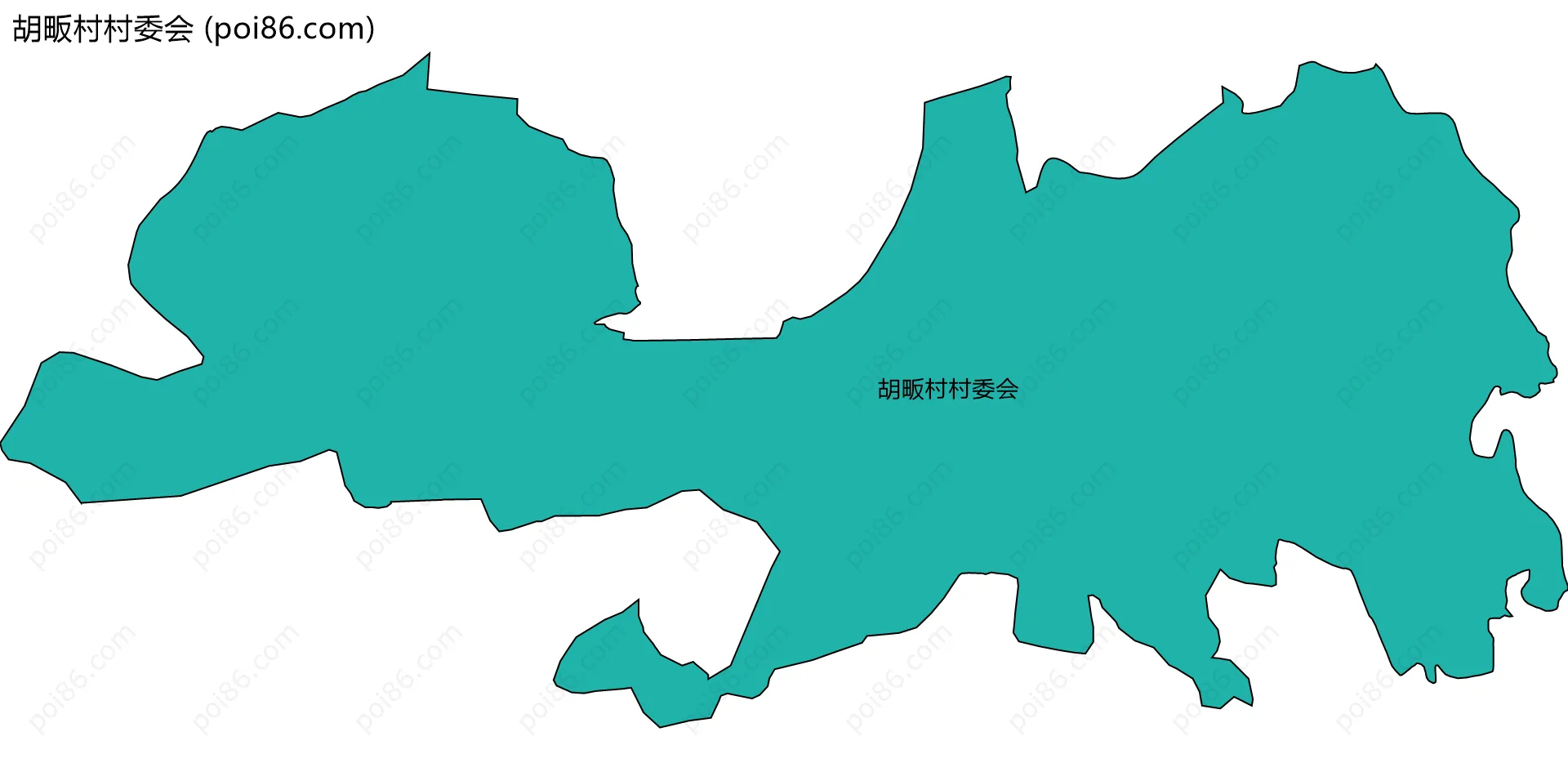 胡畈村村委会边界地图