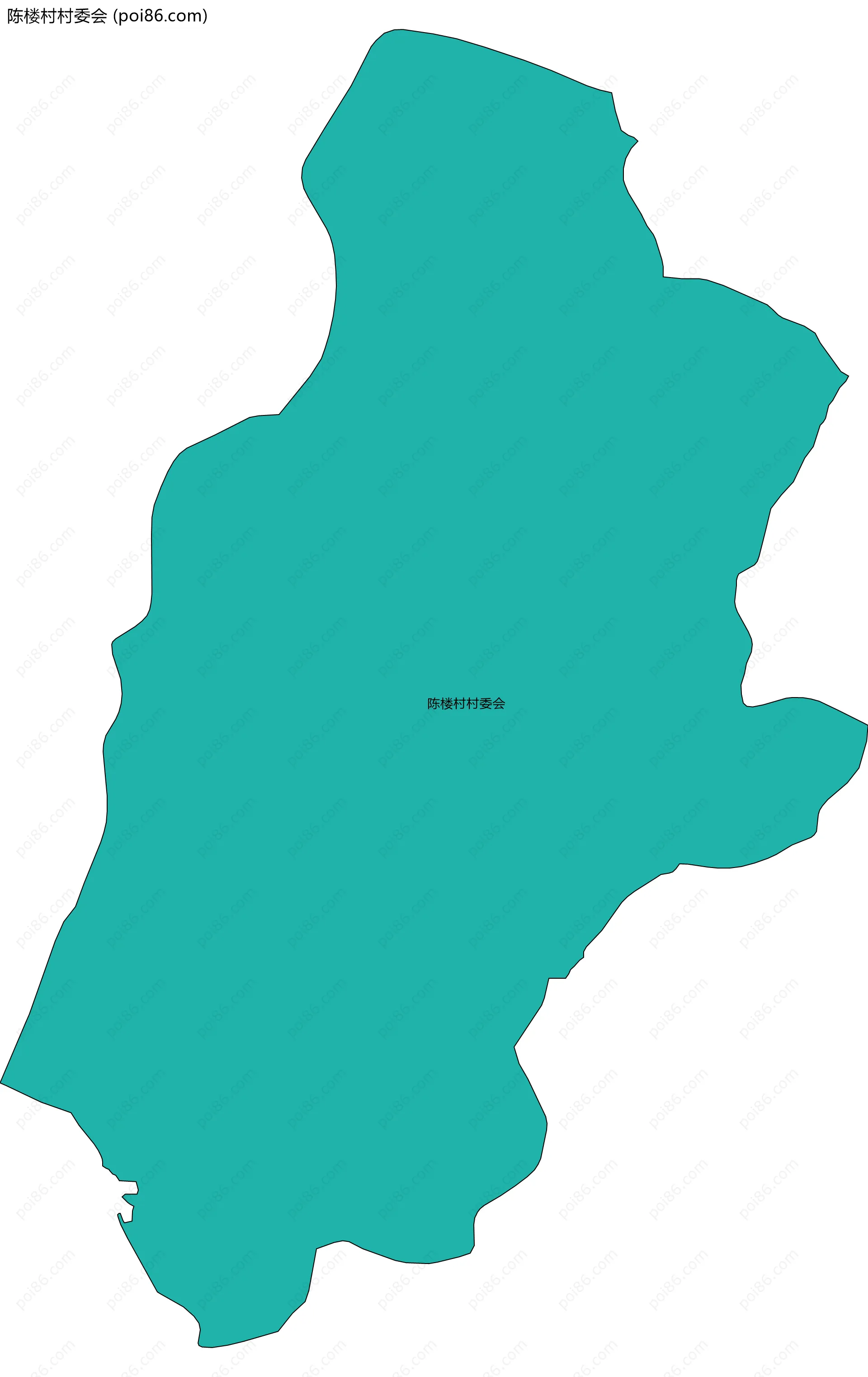 陈楼村村委会边界地图