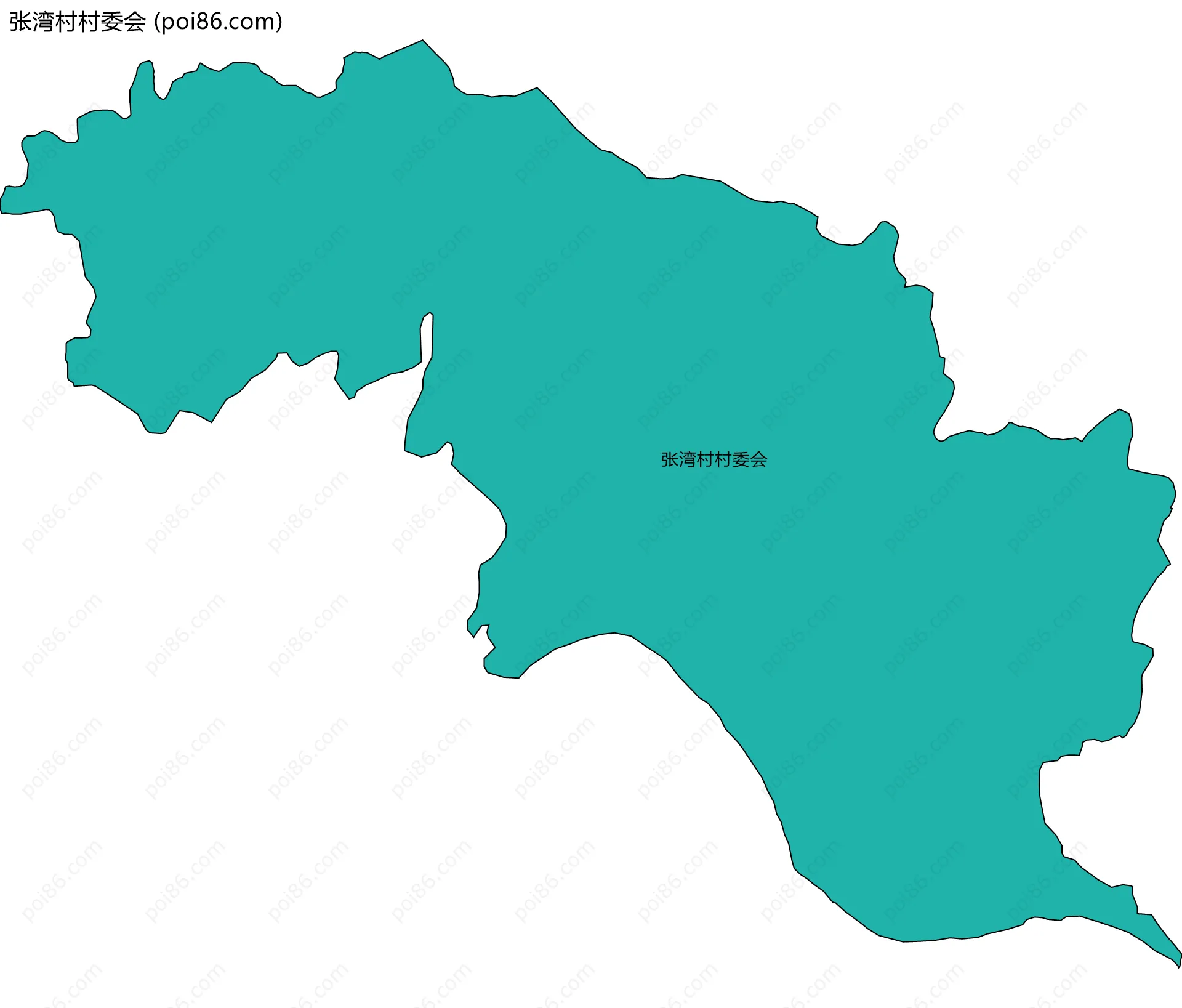 张湾村村委会边界地图