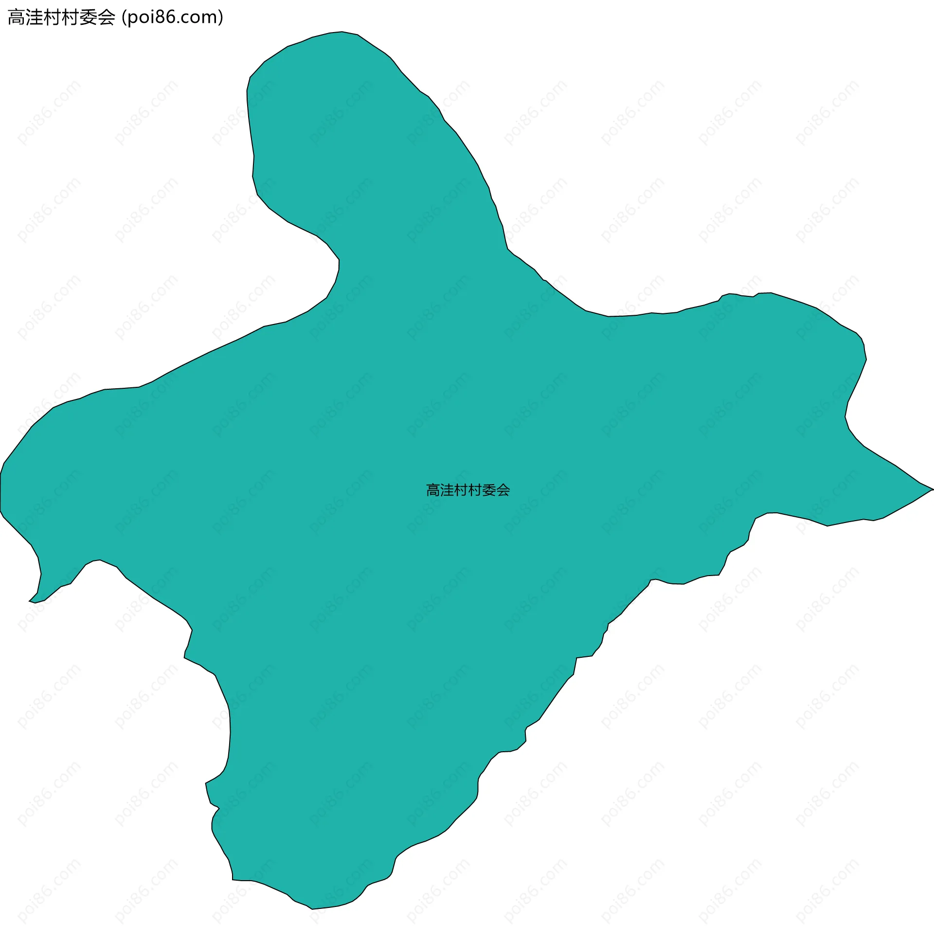 高洼村村委会边界地图