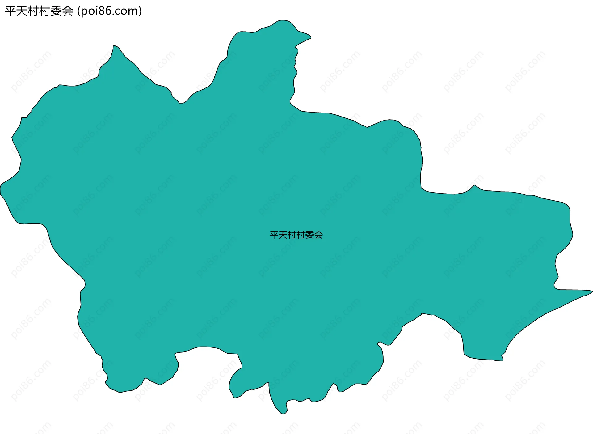 平天村村委会边界地图