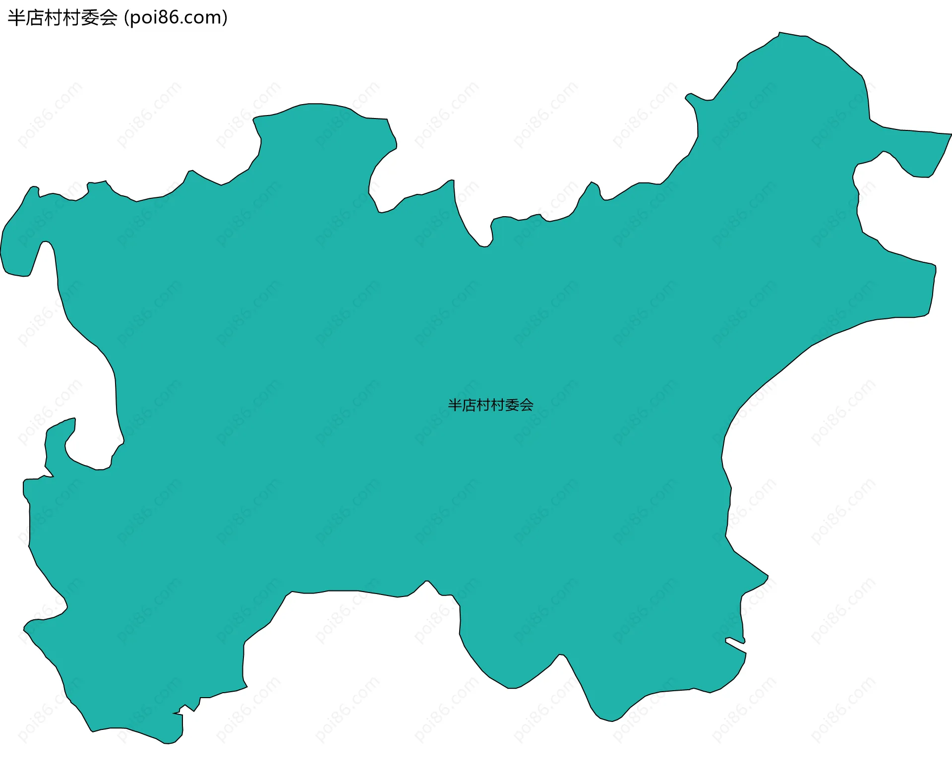 半店村村委会边界地图