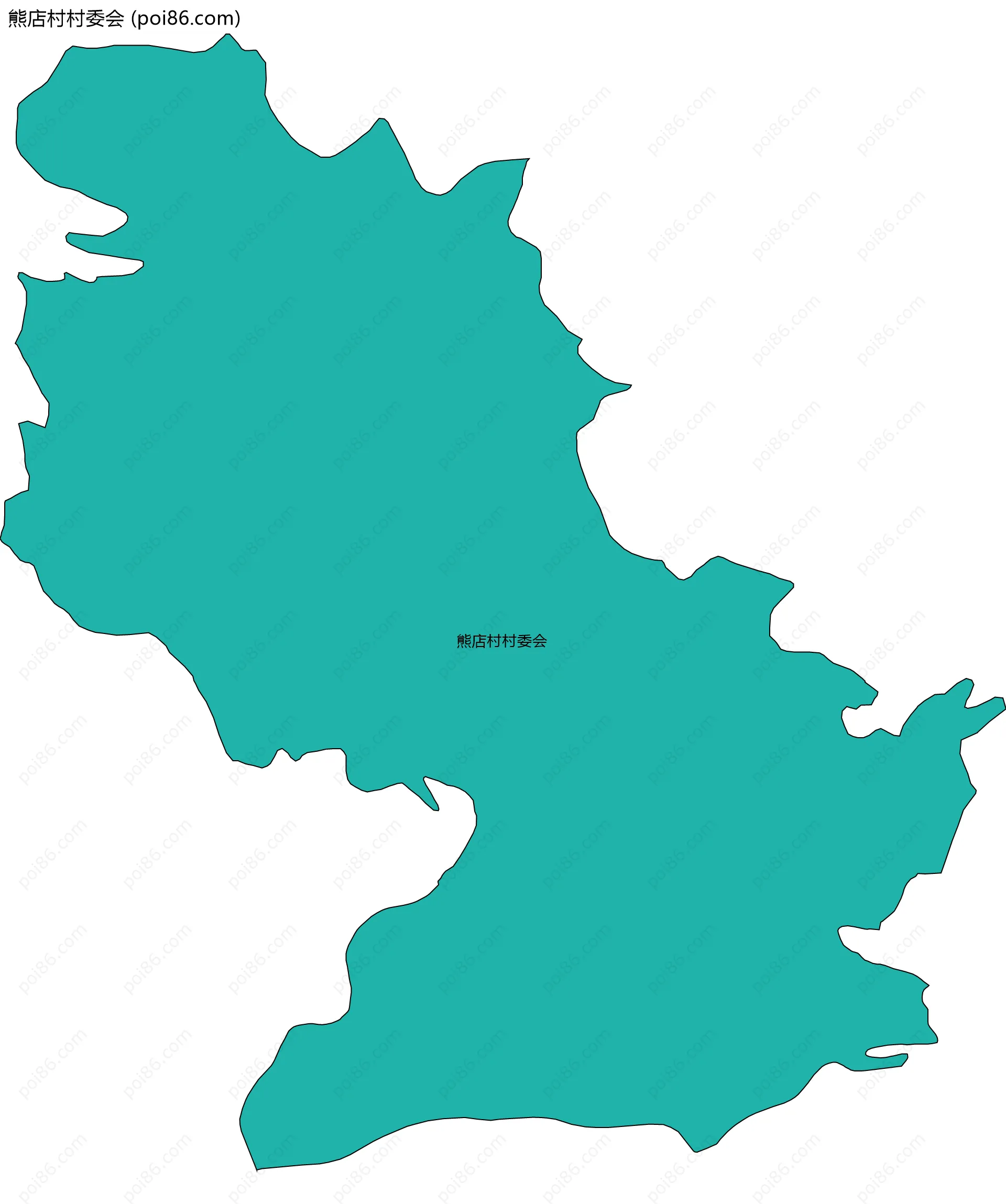 熊店村村委会边界地图