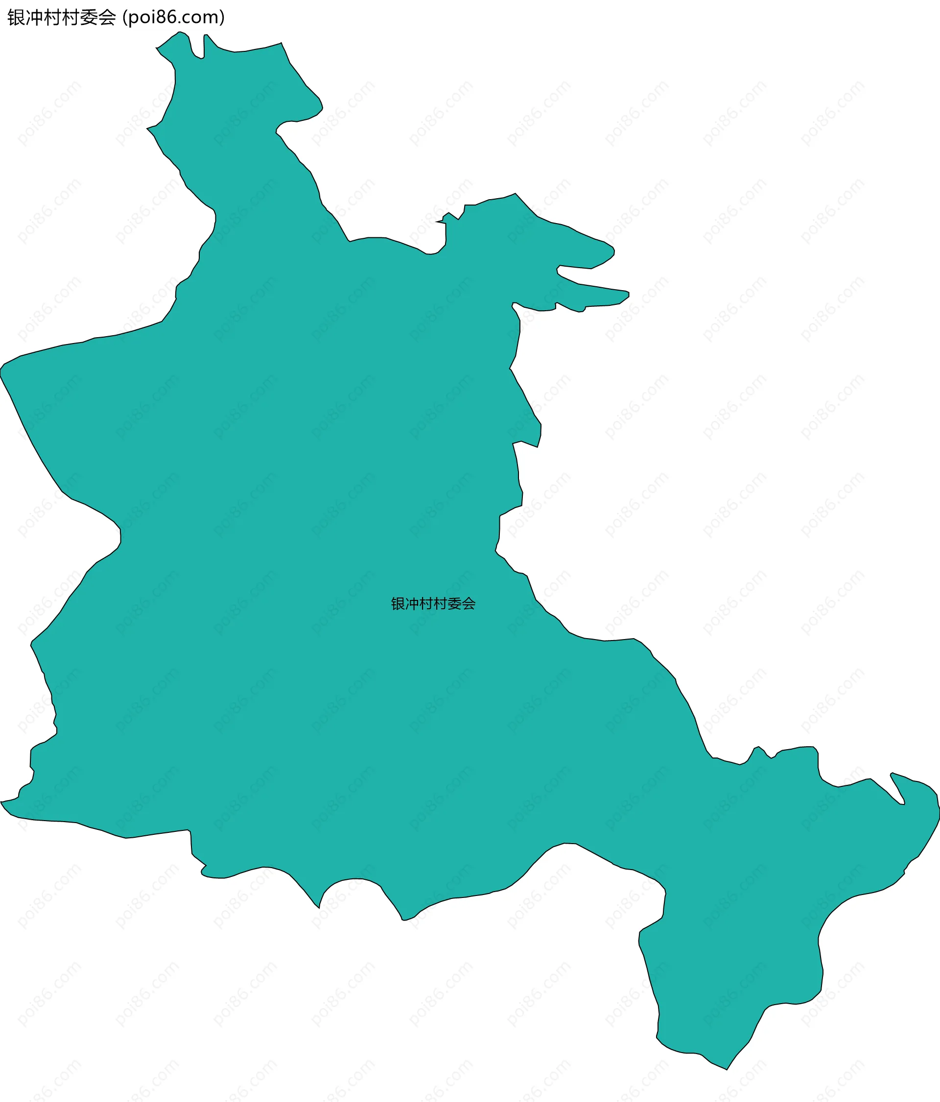 银冲村村委会边界地图