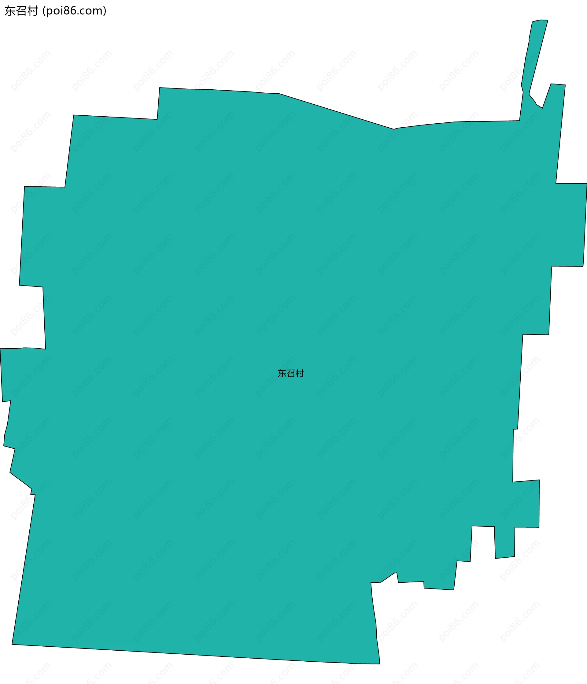 东召村边界地图