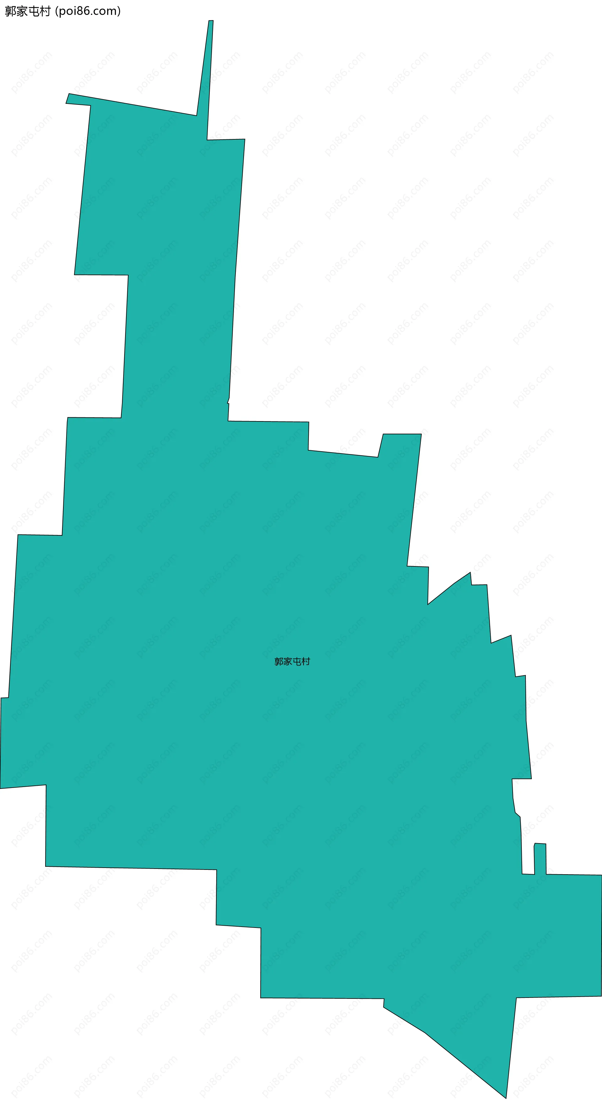 郭家屯村边界地图