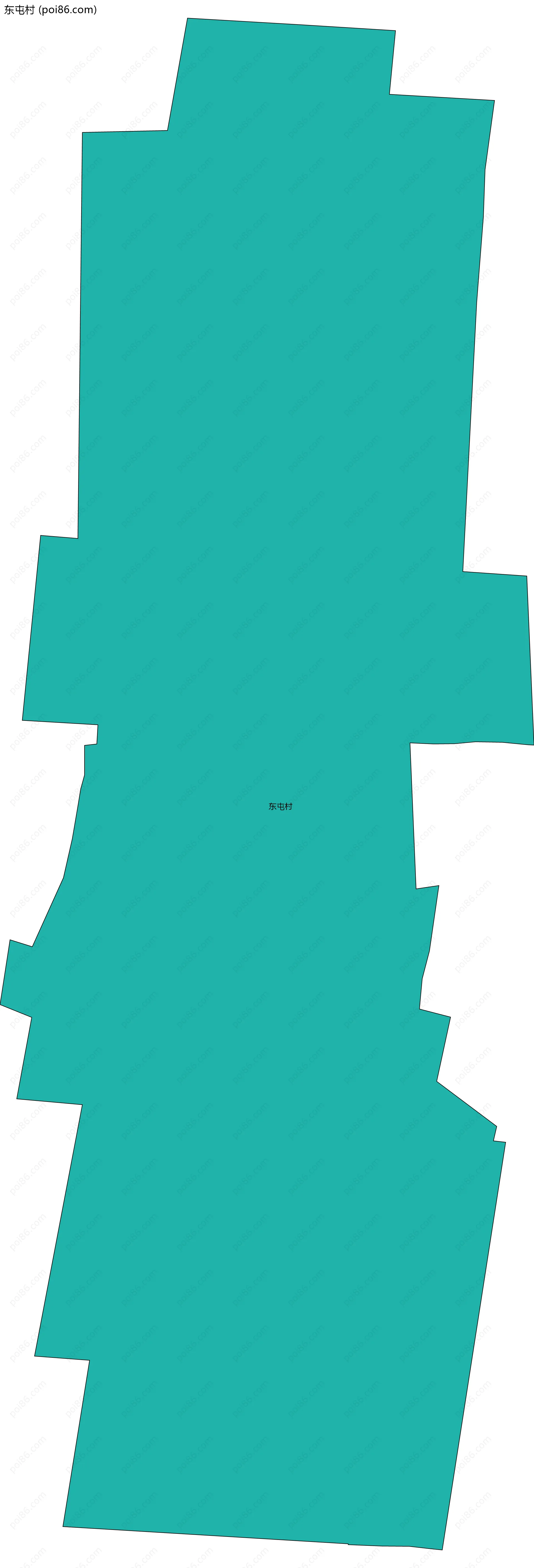 东屯村边界地图