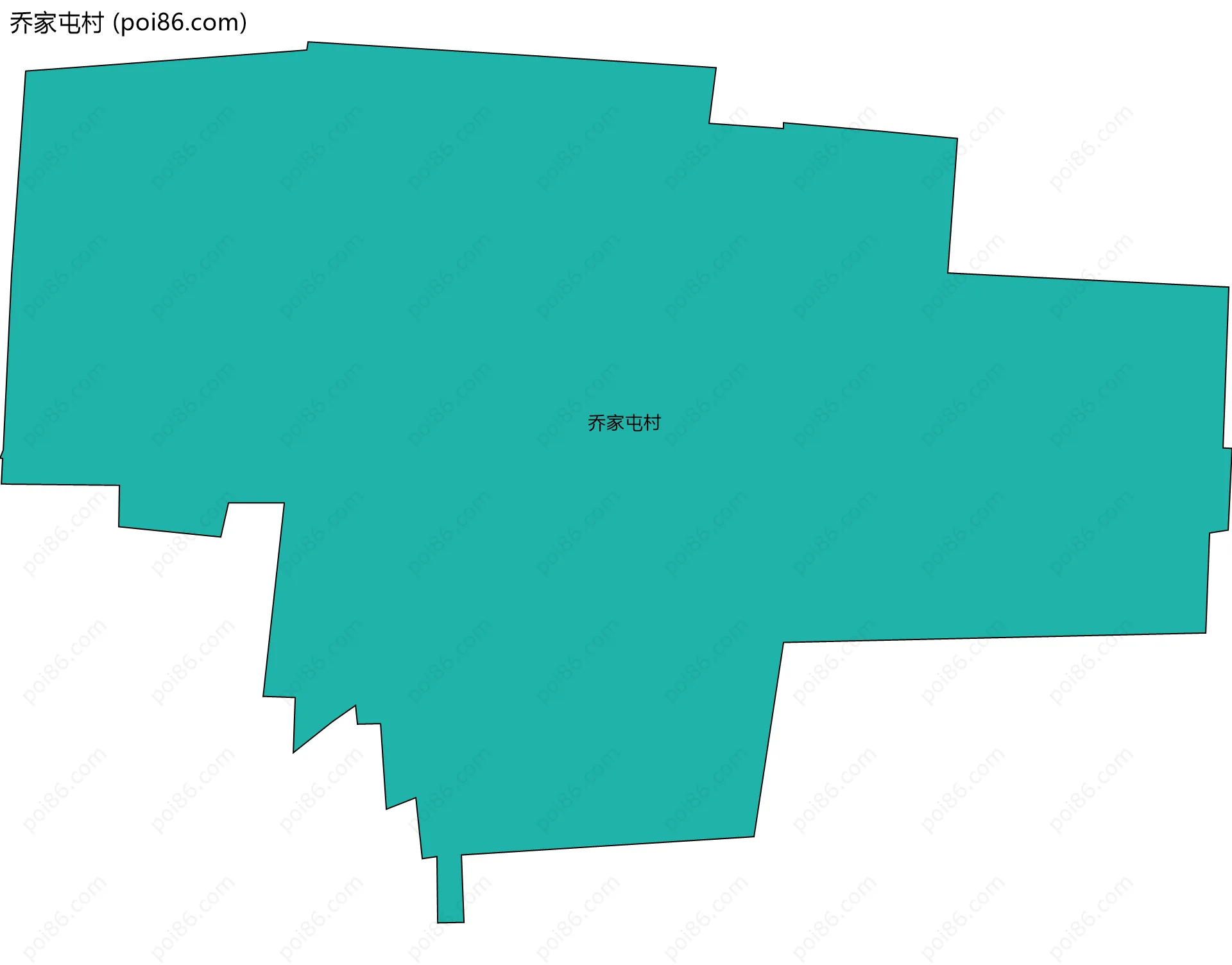 乔家屯村边界地图