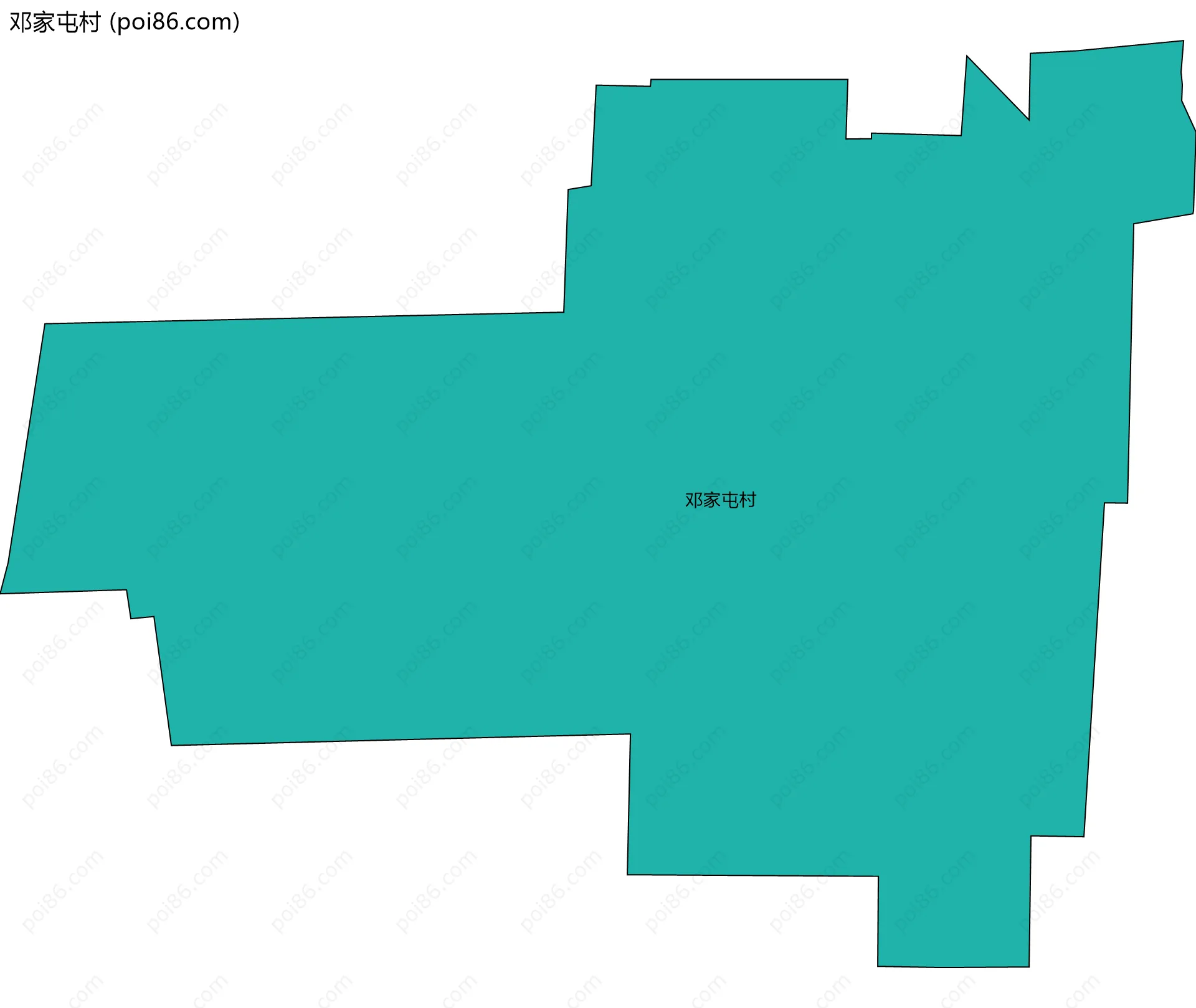 邓家屯村边界地图