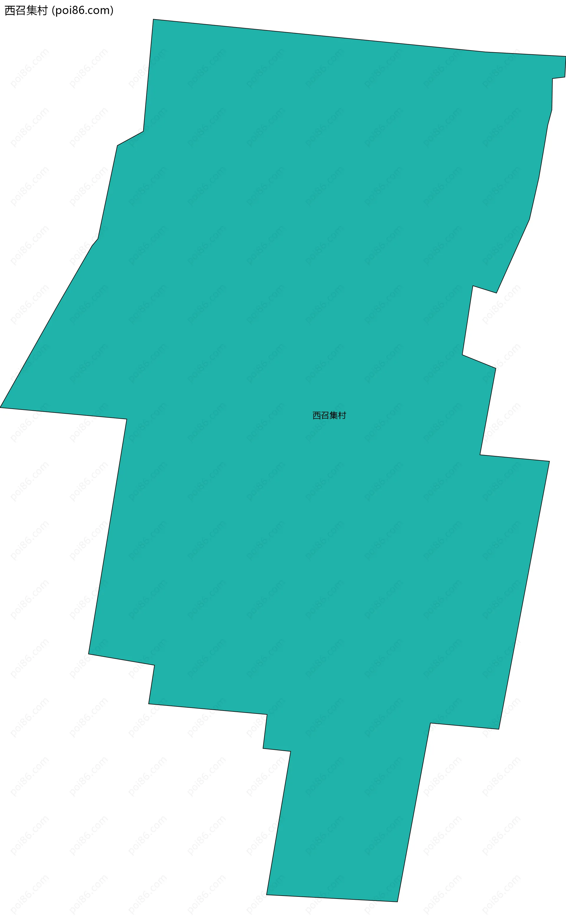 西召集村边界地图