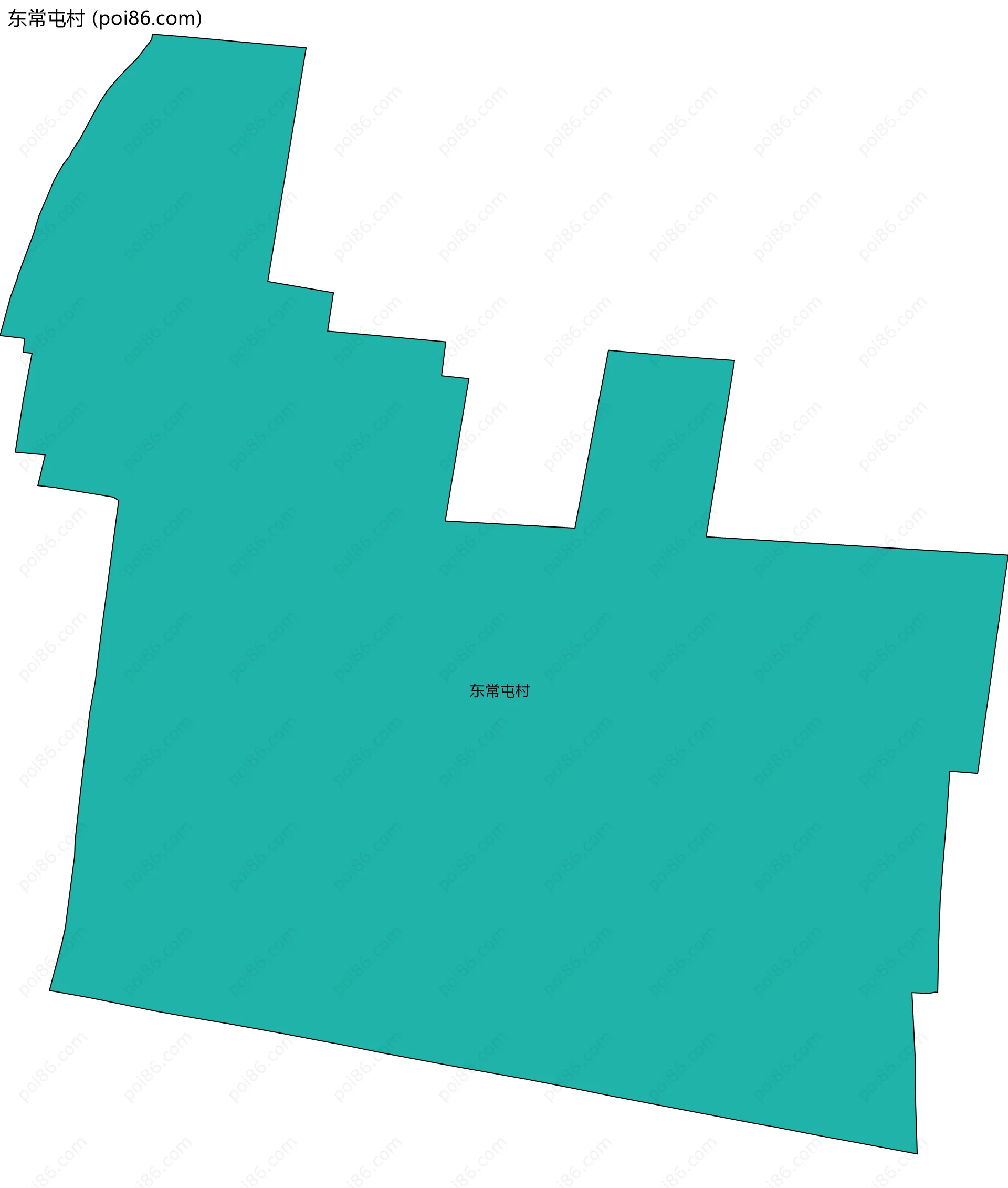 东常屯村边界地图