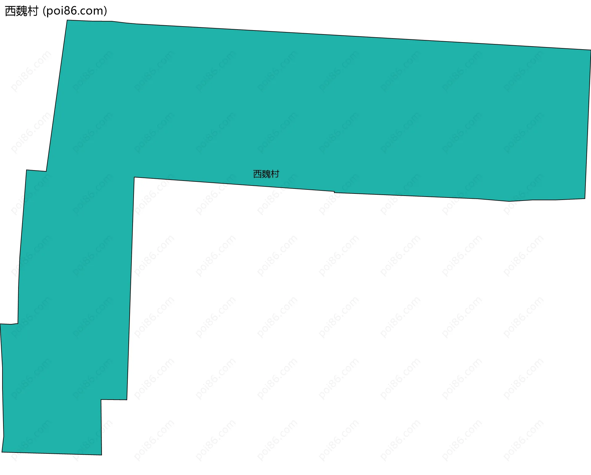 西魏村边界地图