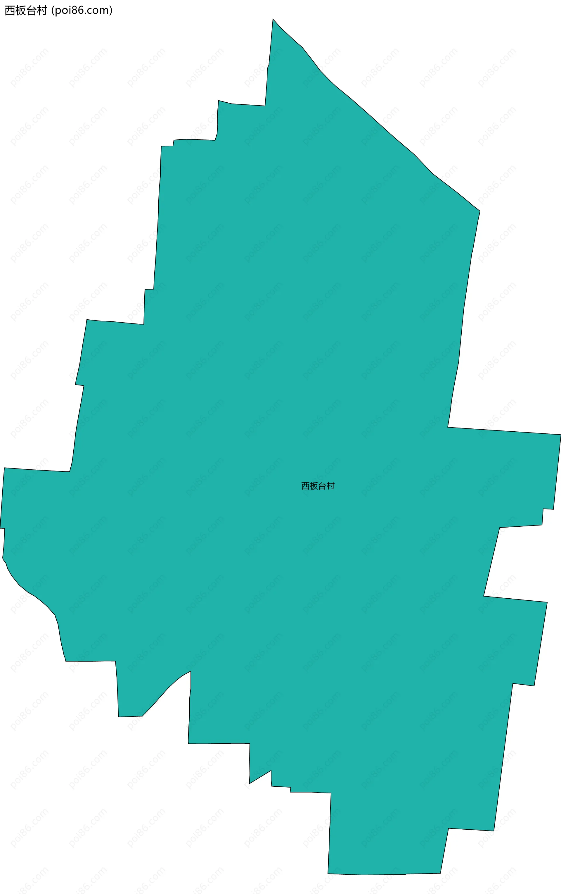 西板台村边界地图