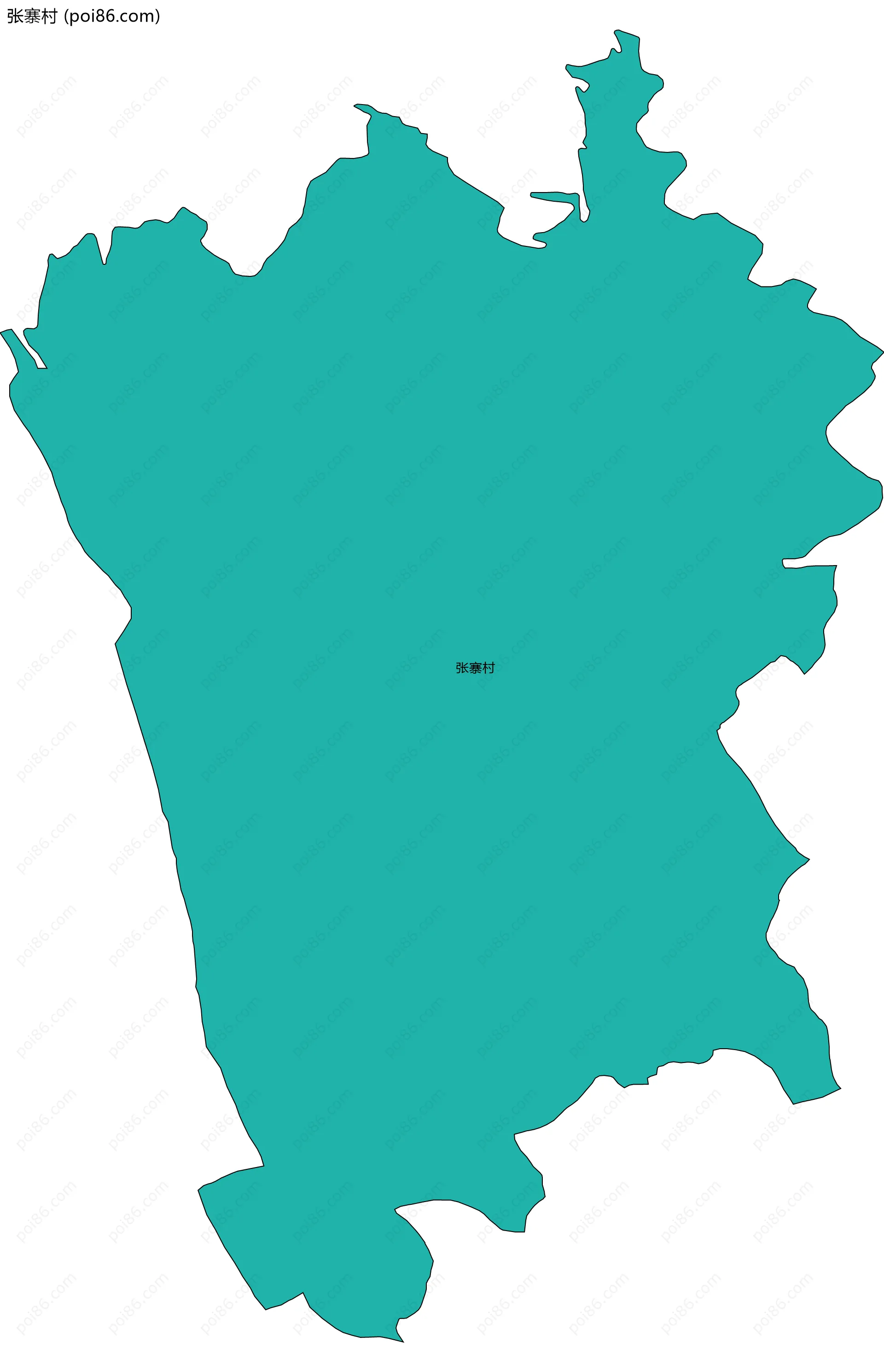 张寨村边界地图