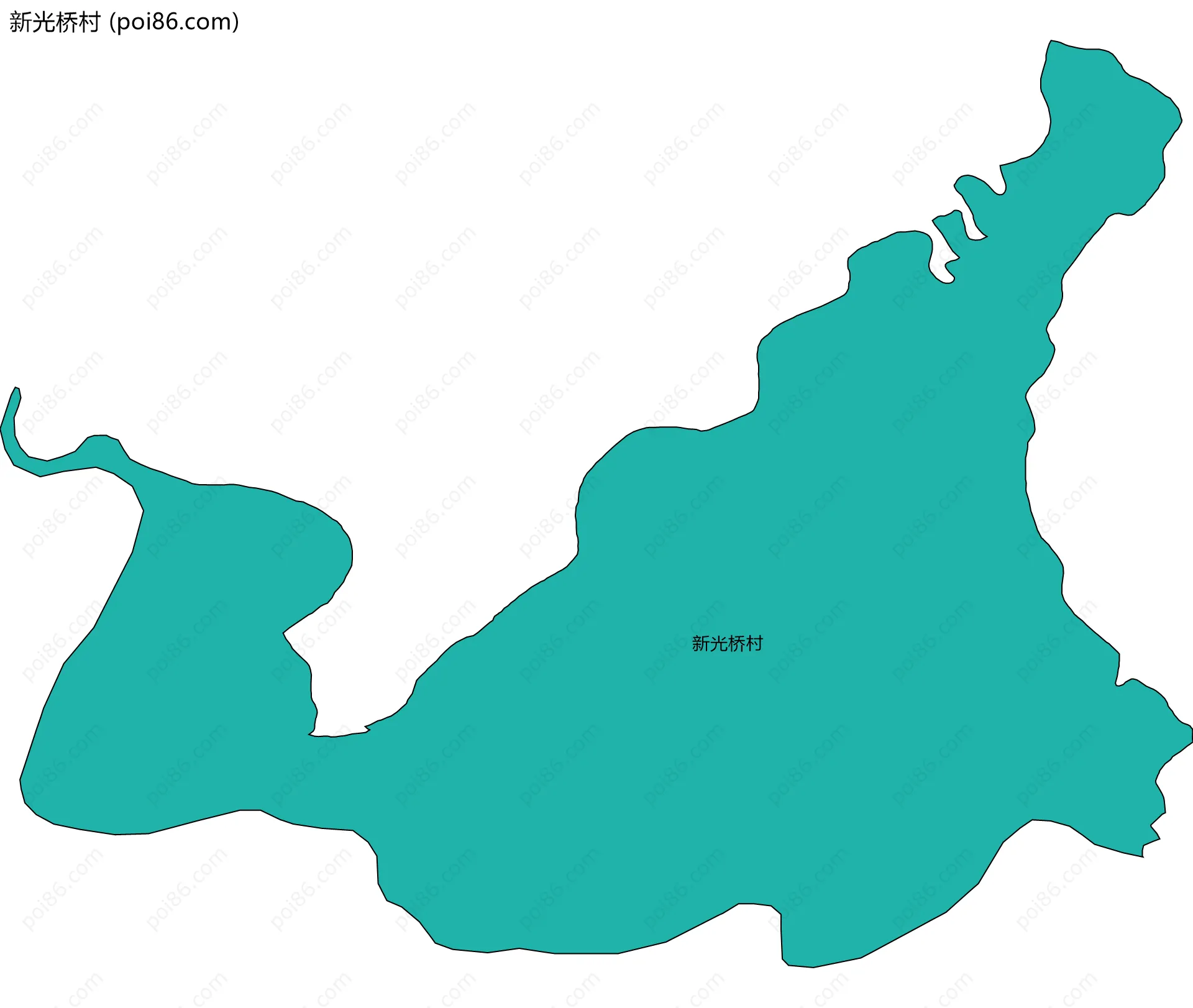 新光桥村边界地图