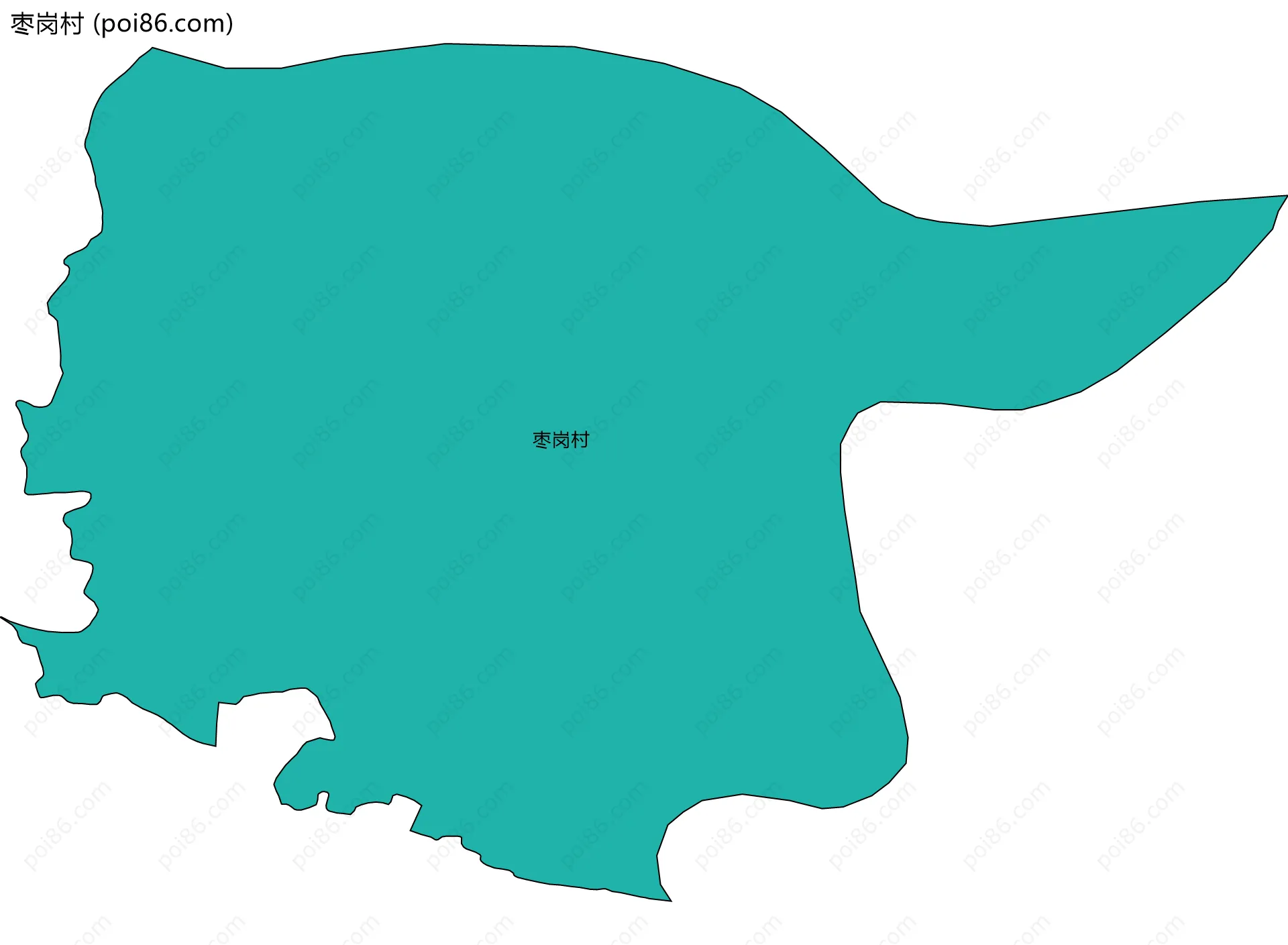 枣岗村边界地图