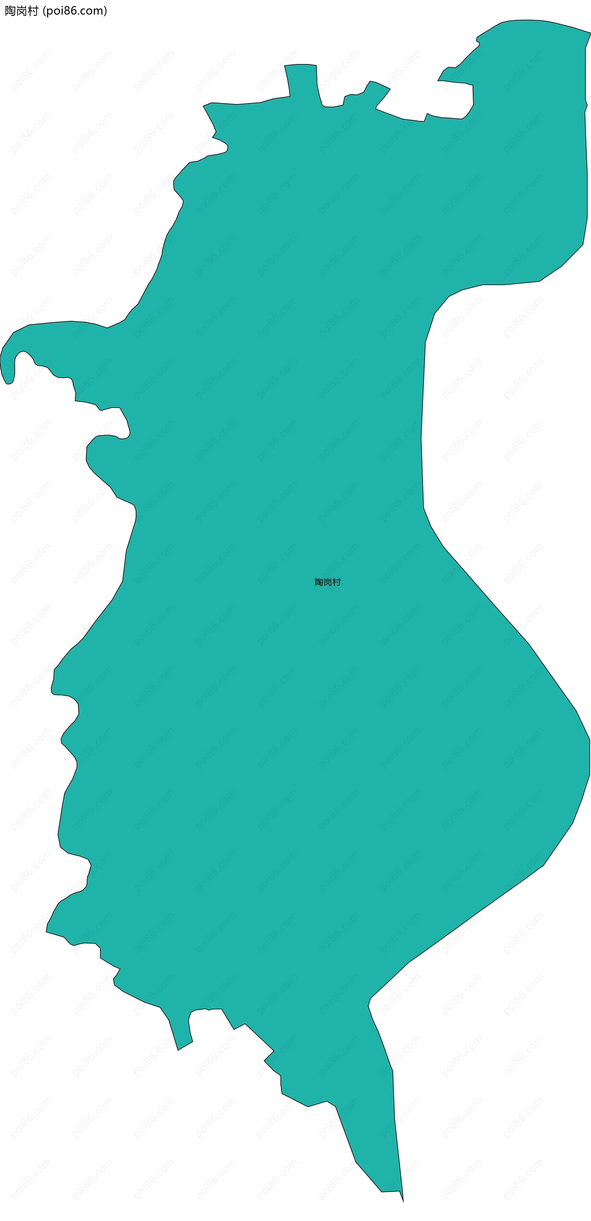 陶岗村边界地图