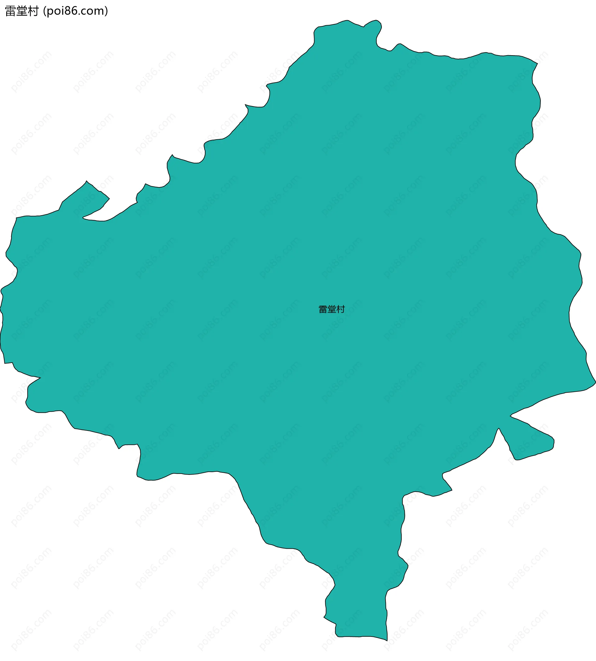 雷堂村边界地图