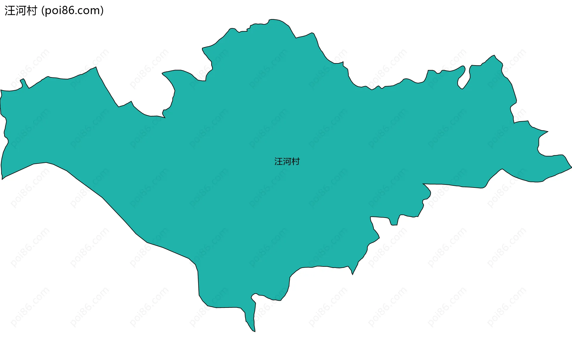 汪河村边界地图