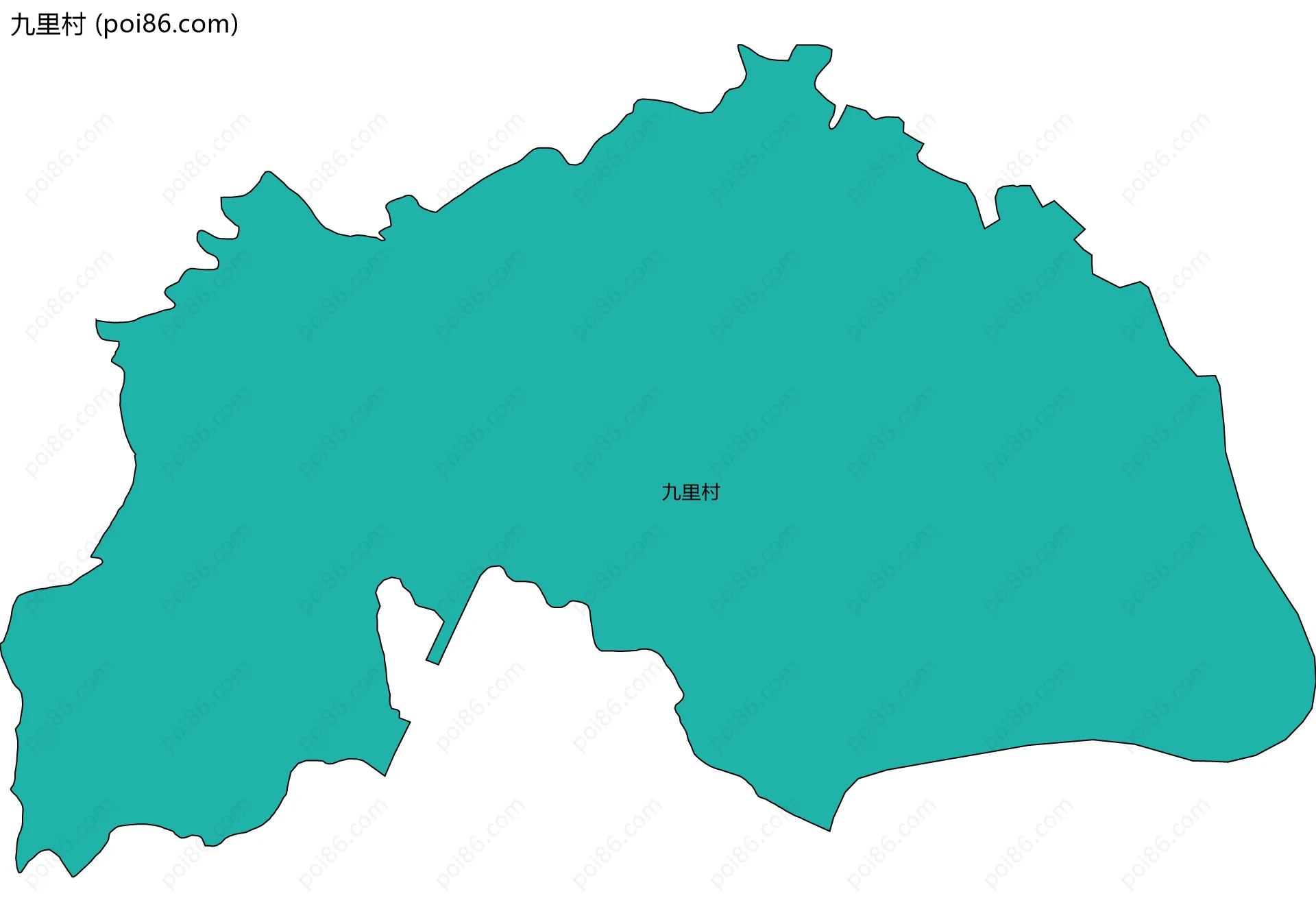 九里村边界地图