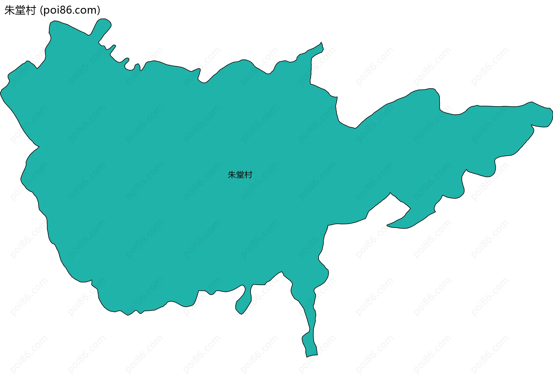 朱堂村边界地图