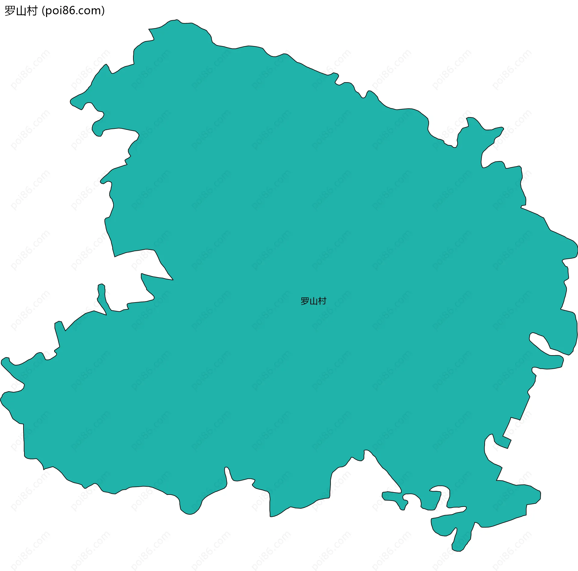 罗山村边界地图