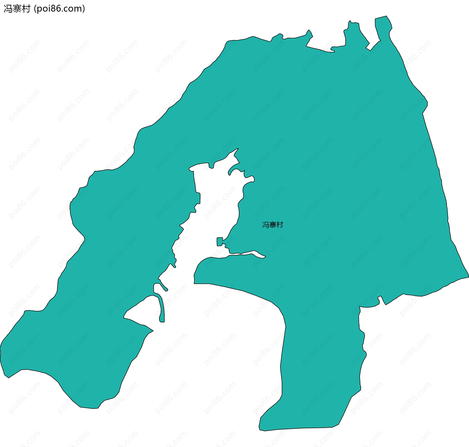 冯寨村边界地图