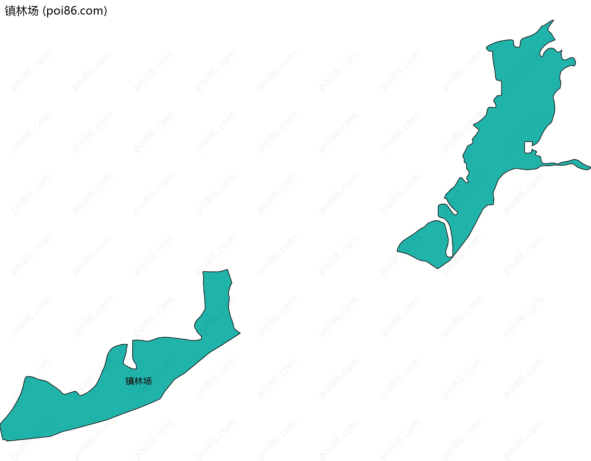 镇林场边界地图