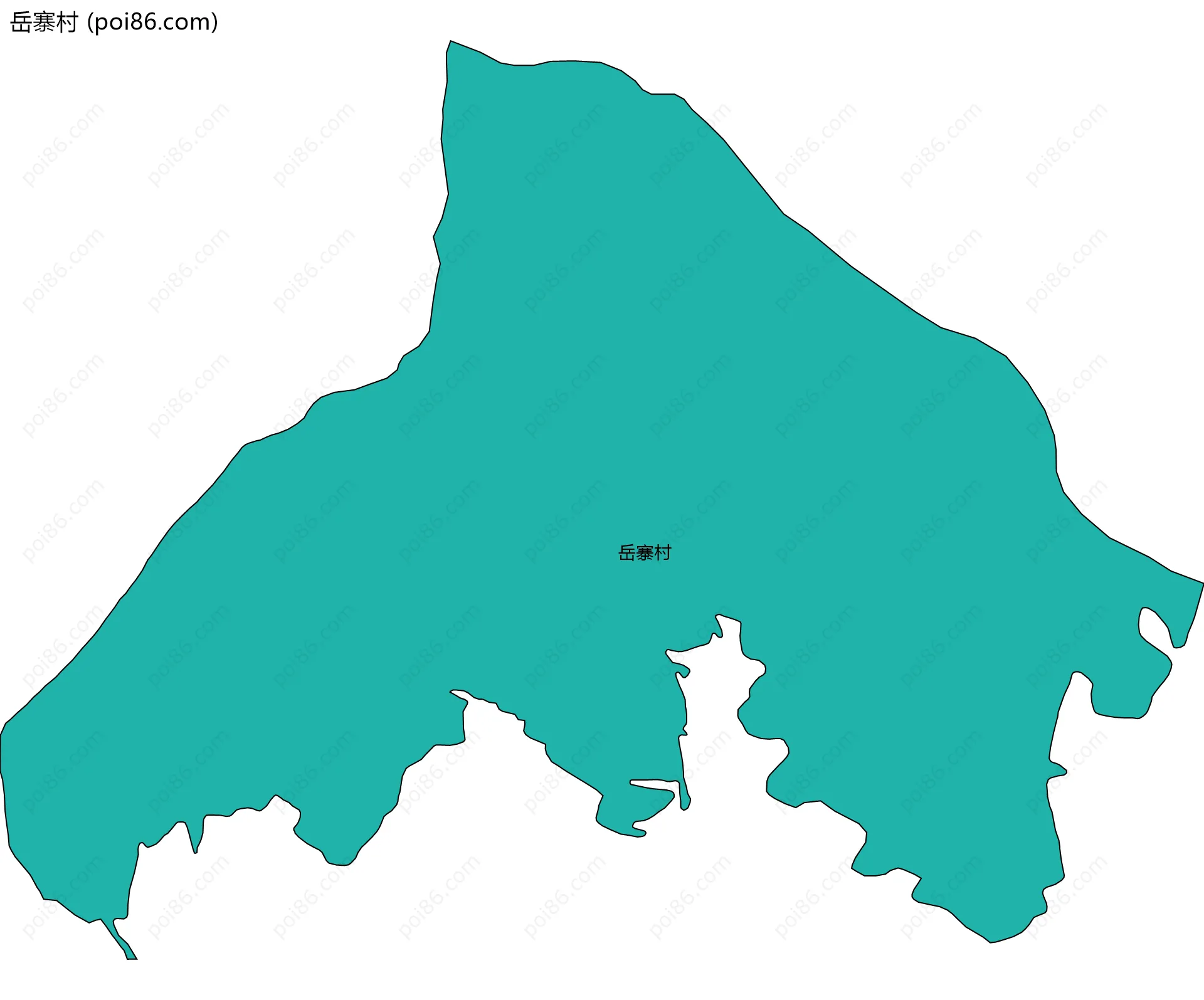 岳寨村边界地图