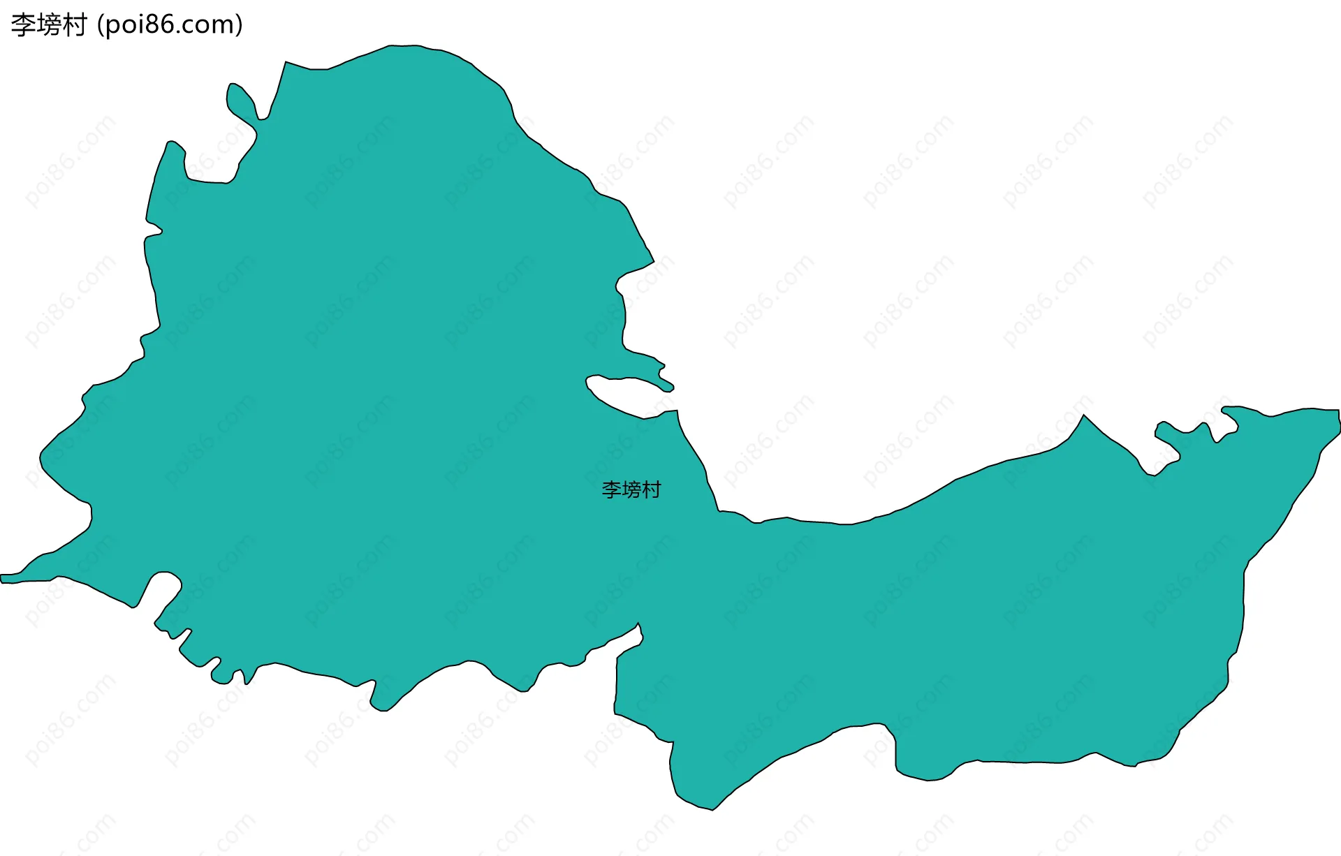 李塝村边界地图