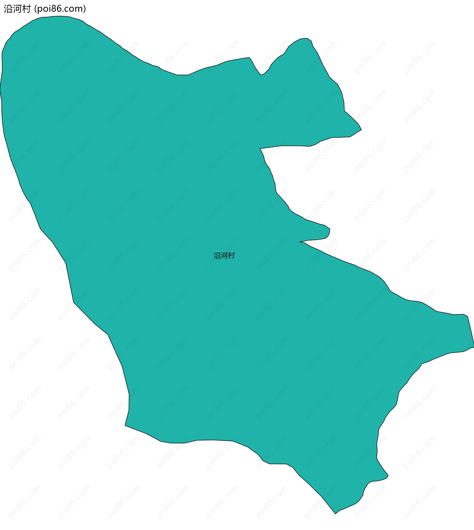 沿河村边界地图