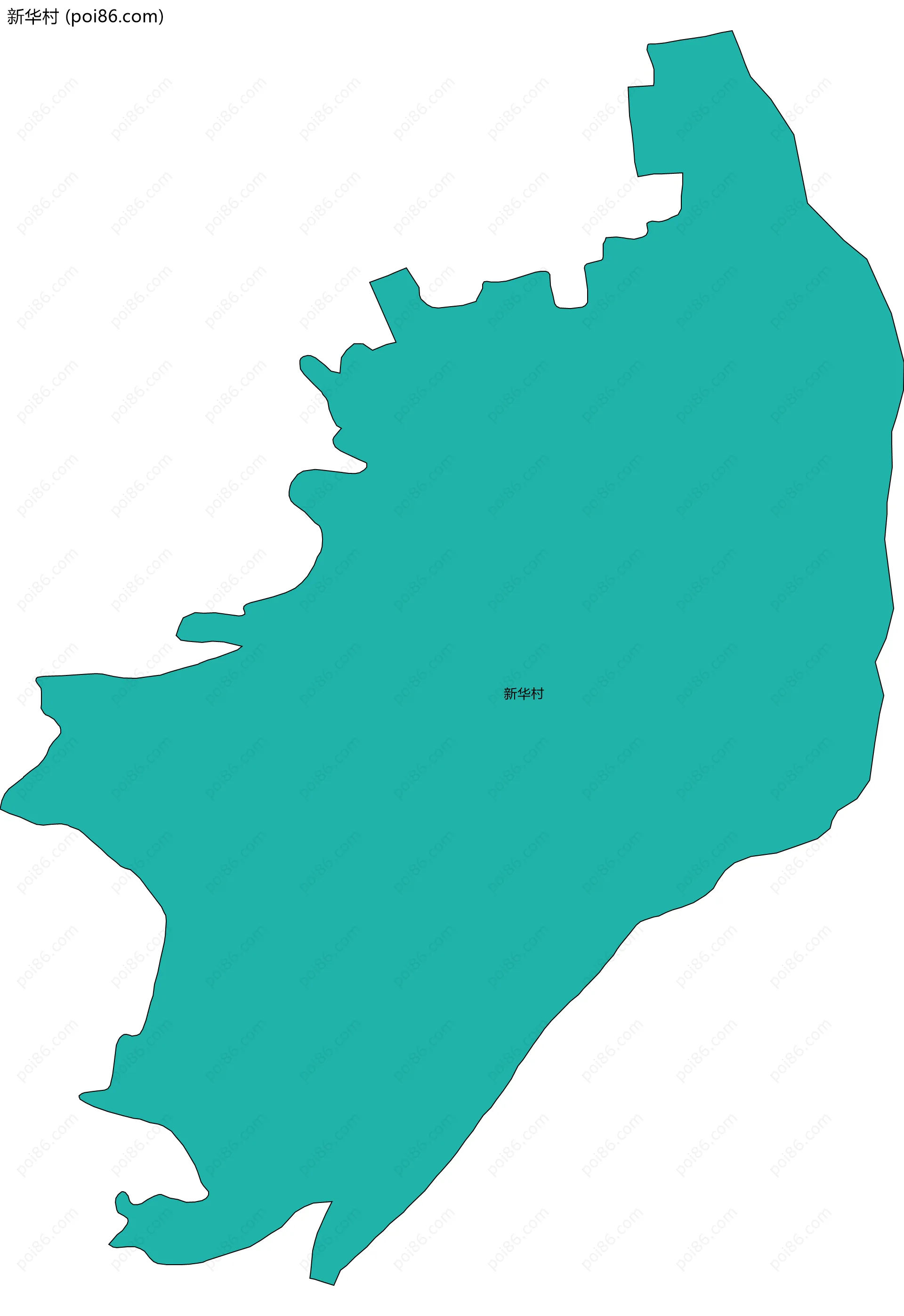 新华村边界地图