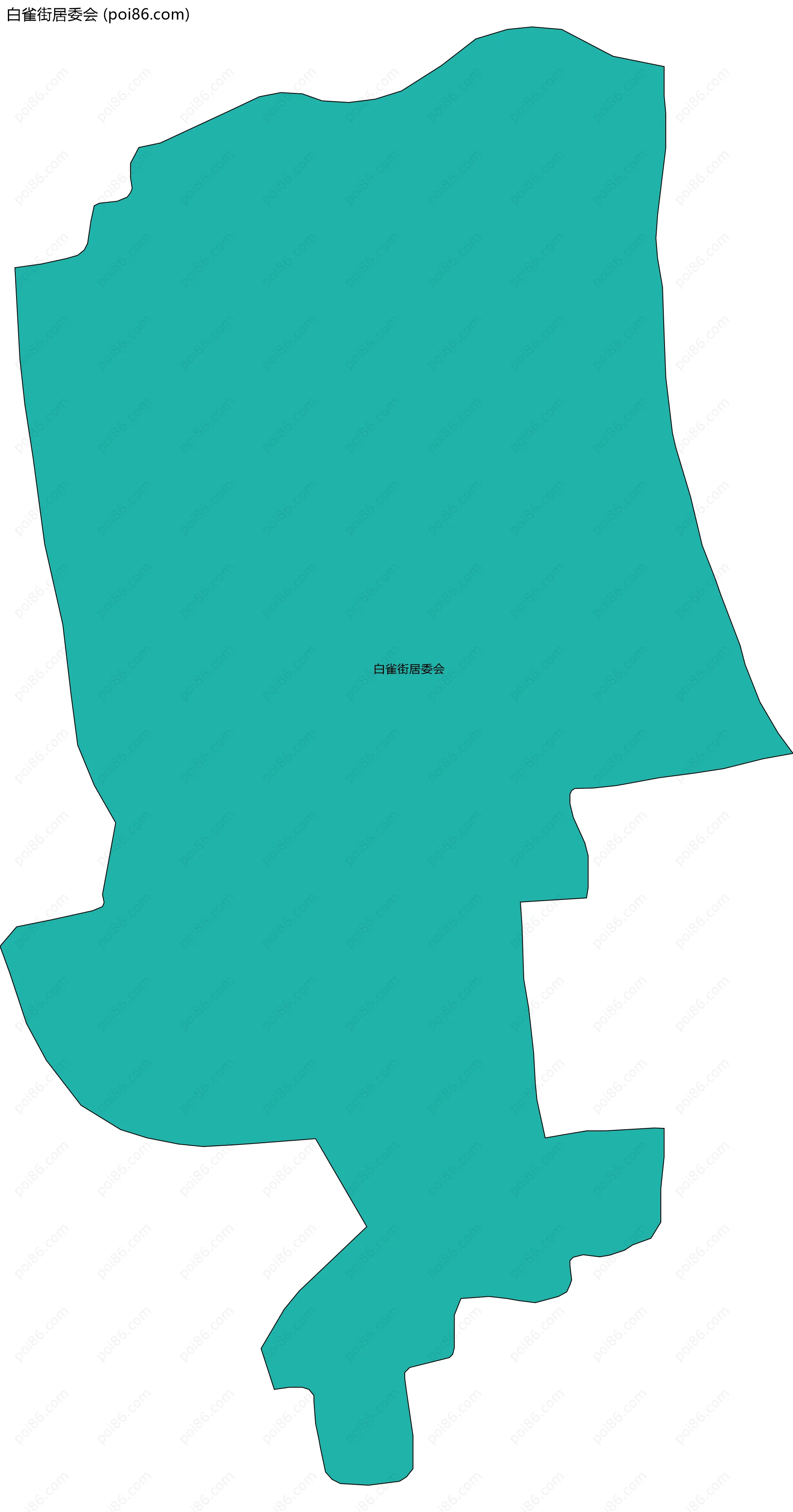 白雀街居委会边界地图