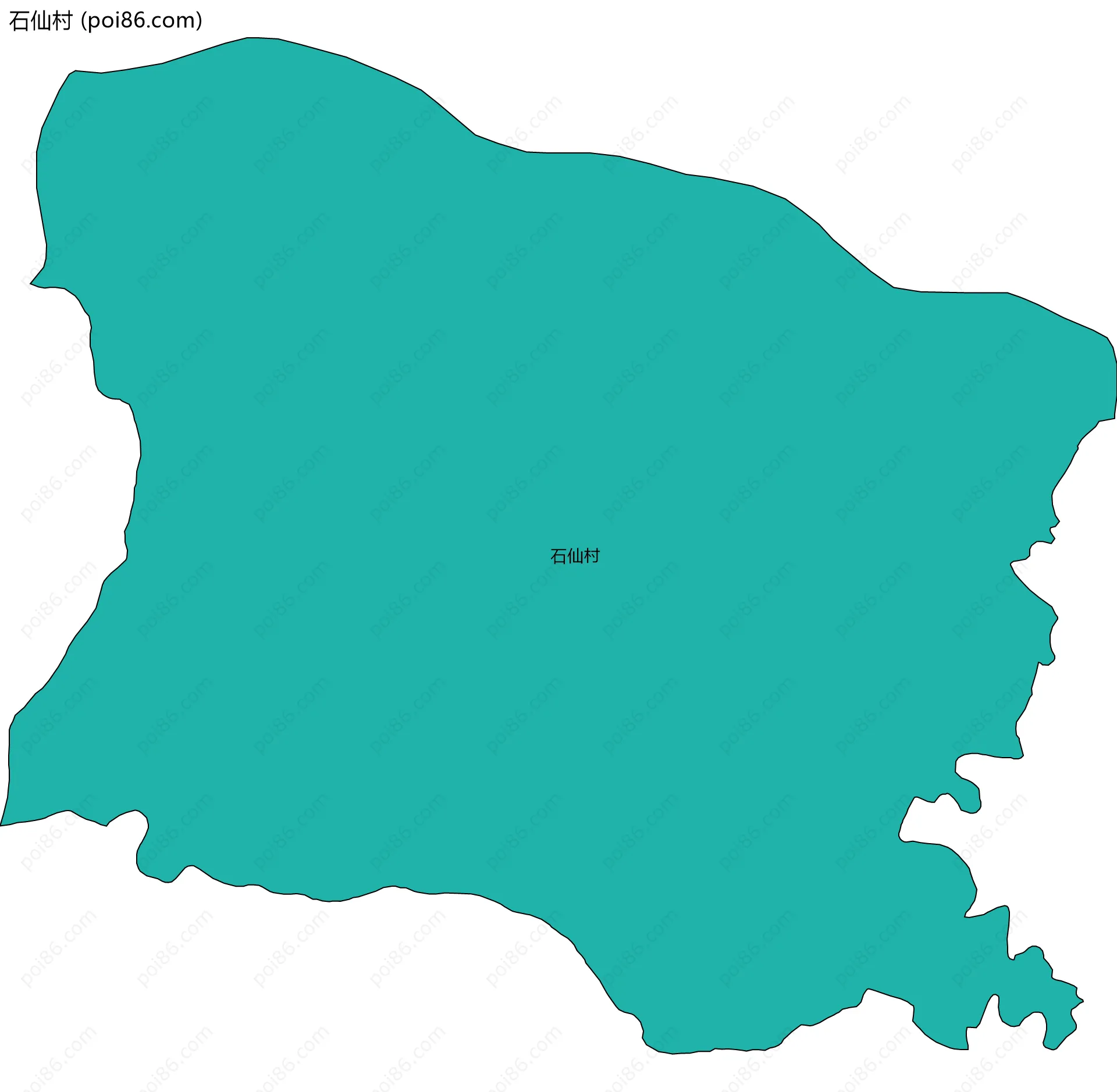 石仙村边界地图