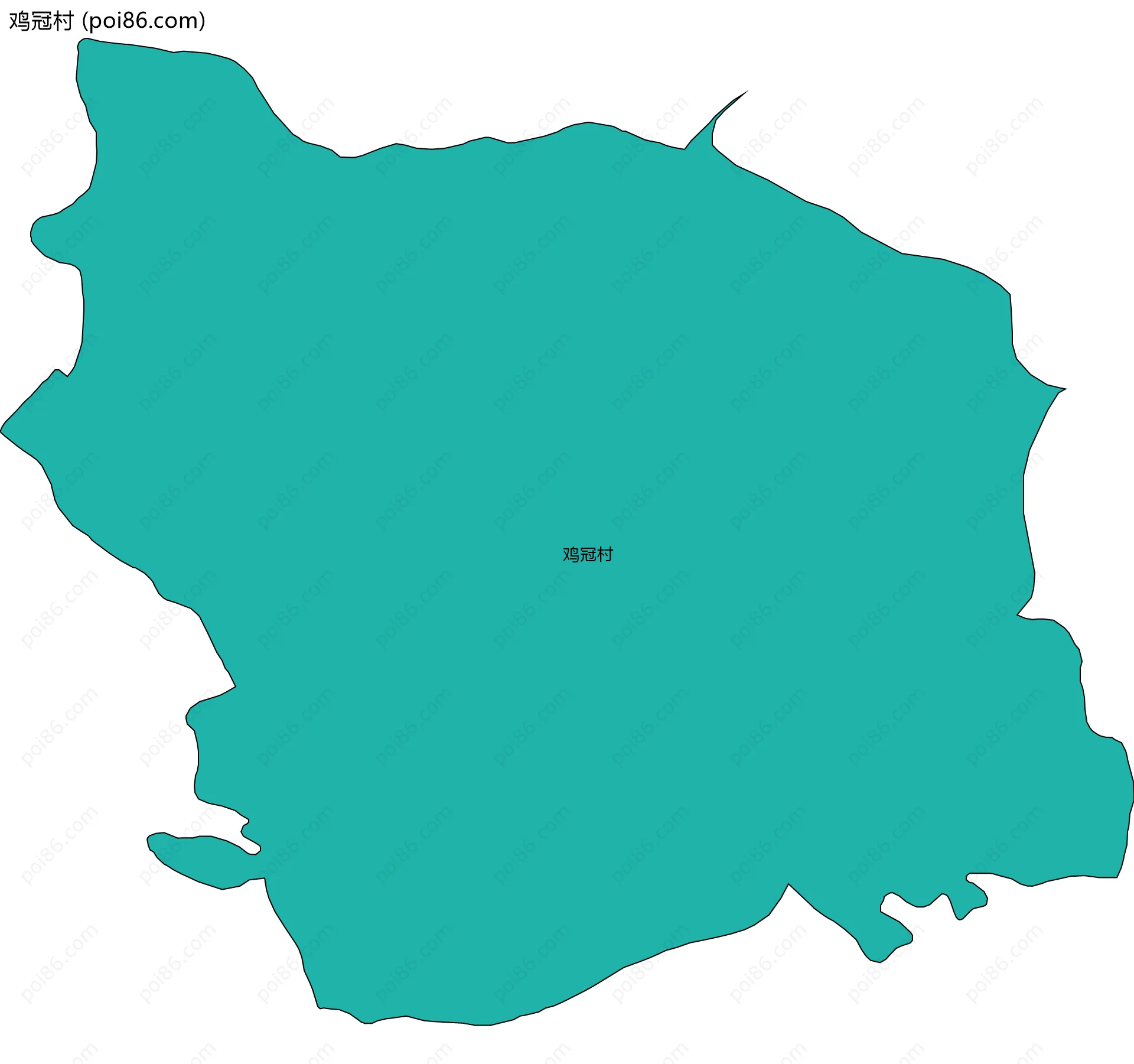 鸡冠村边界地图