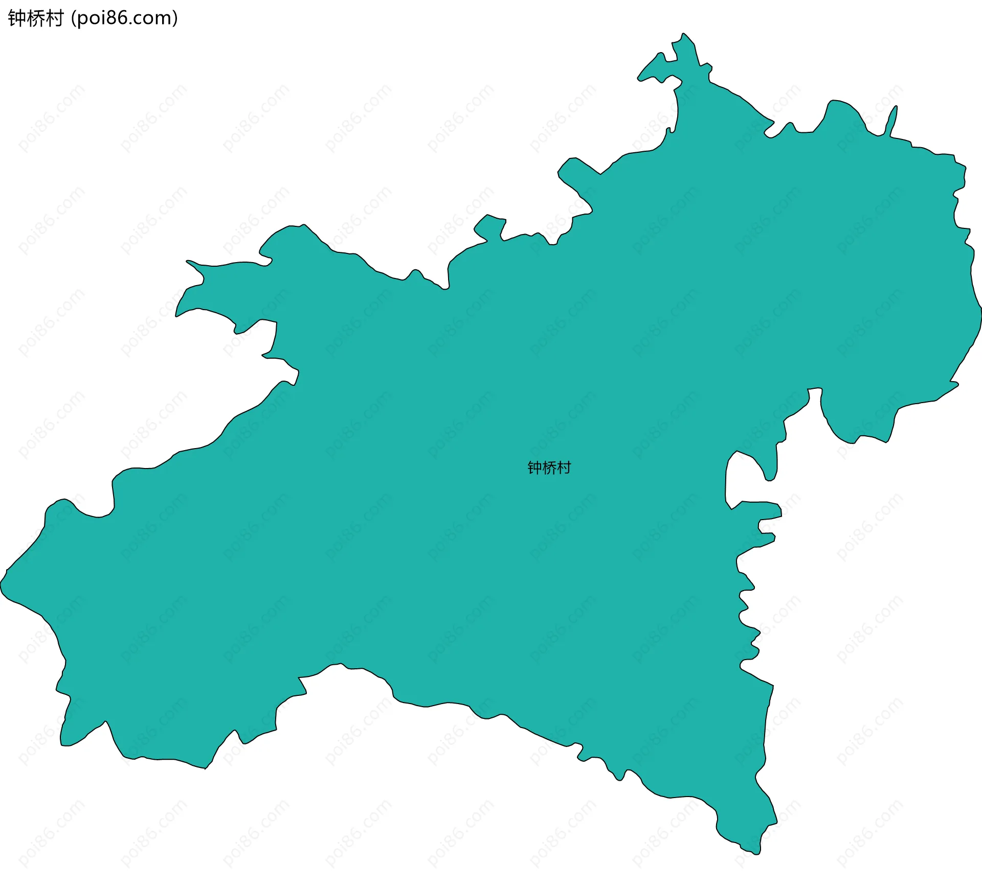 钟桥村边界地图