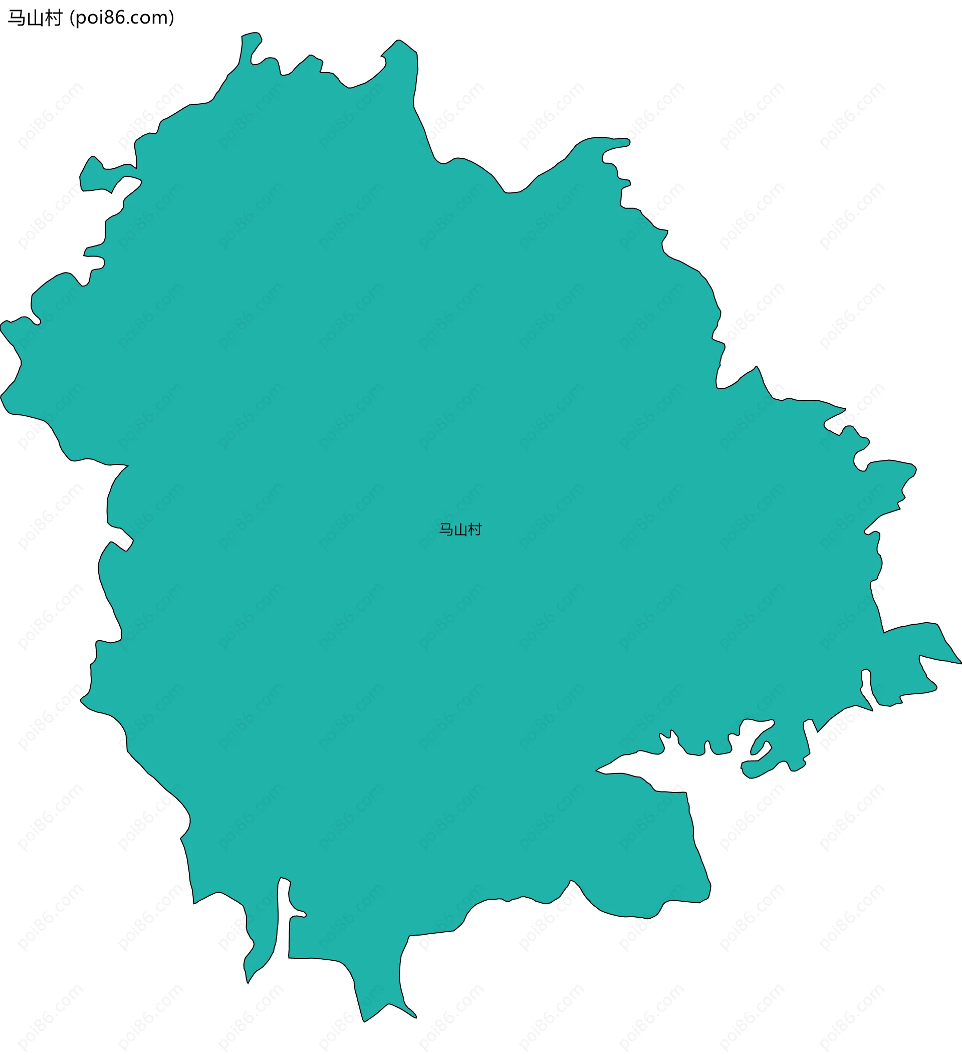 马山村边界地图