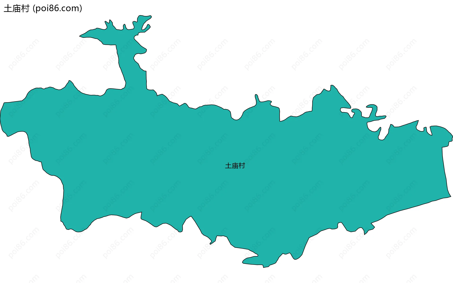 土庙村边界地图