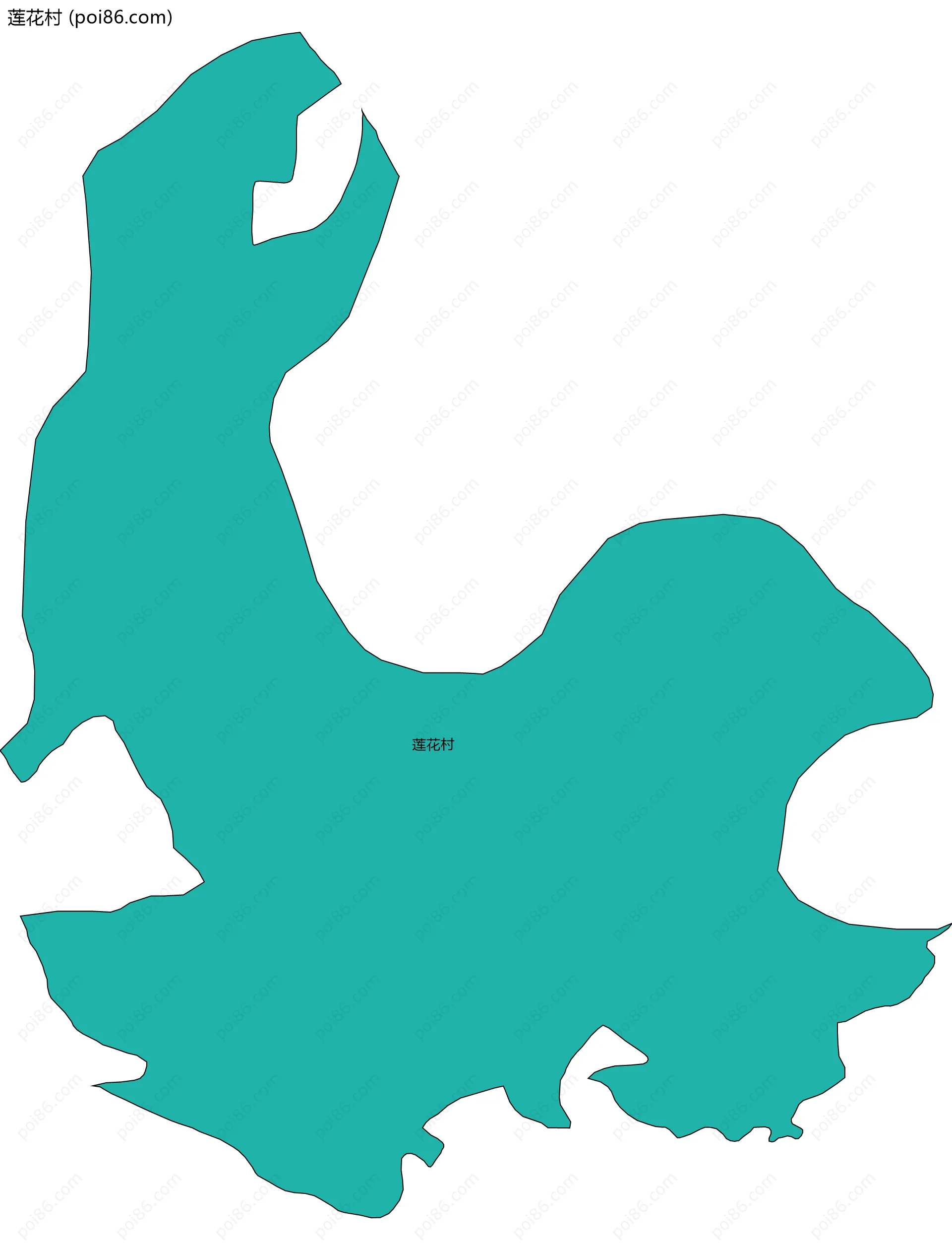 莲花村边界地图