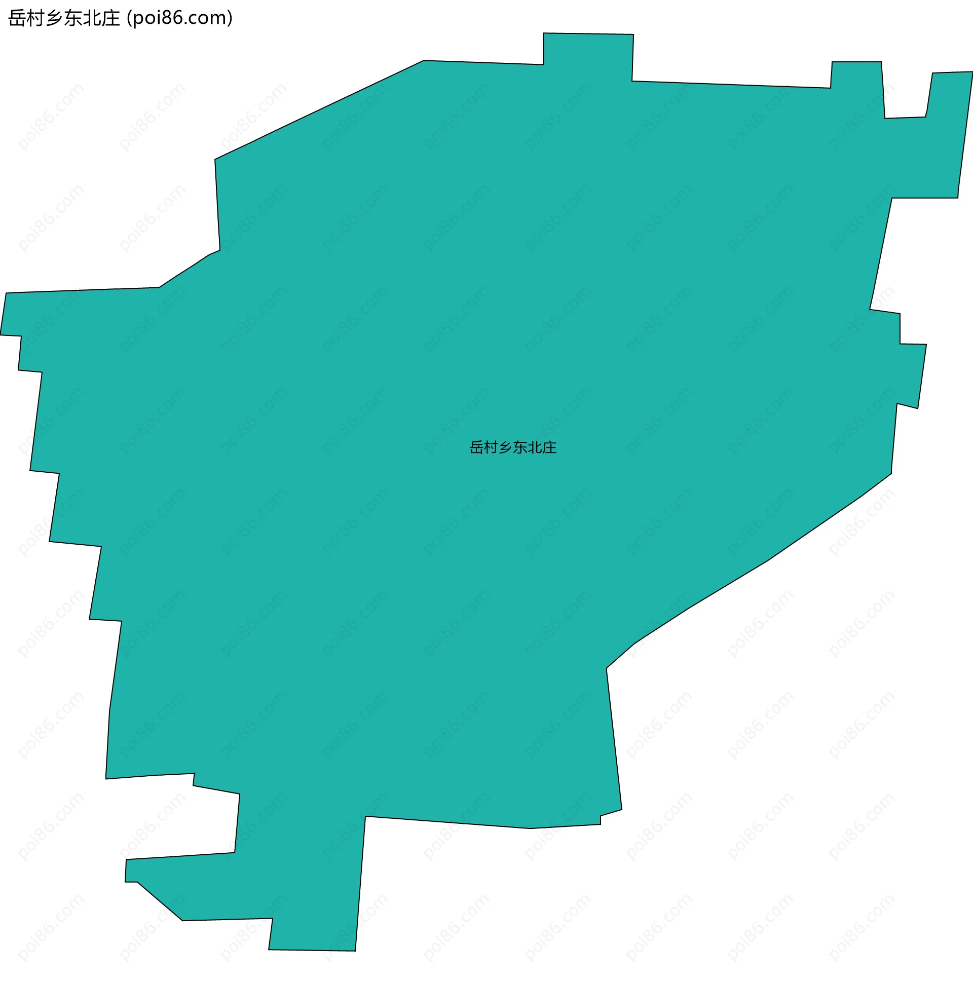岳村乡东北庄边界地图
