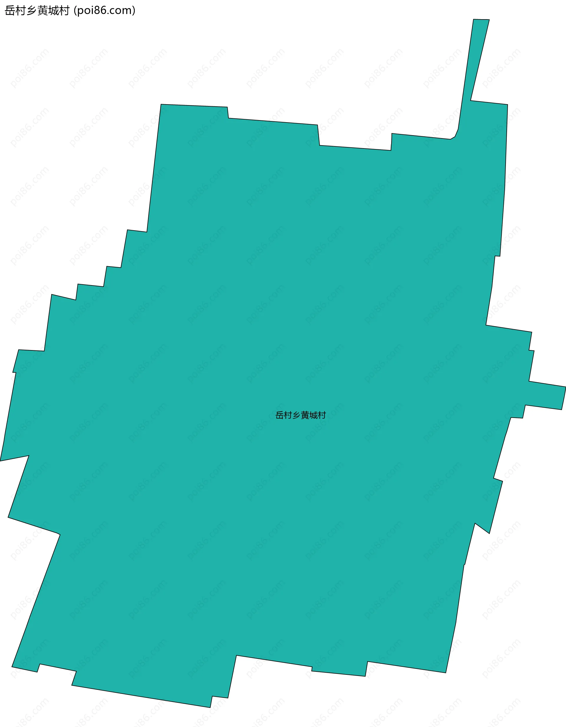 岳村乡黄城村边界地图