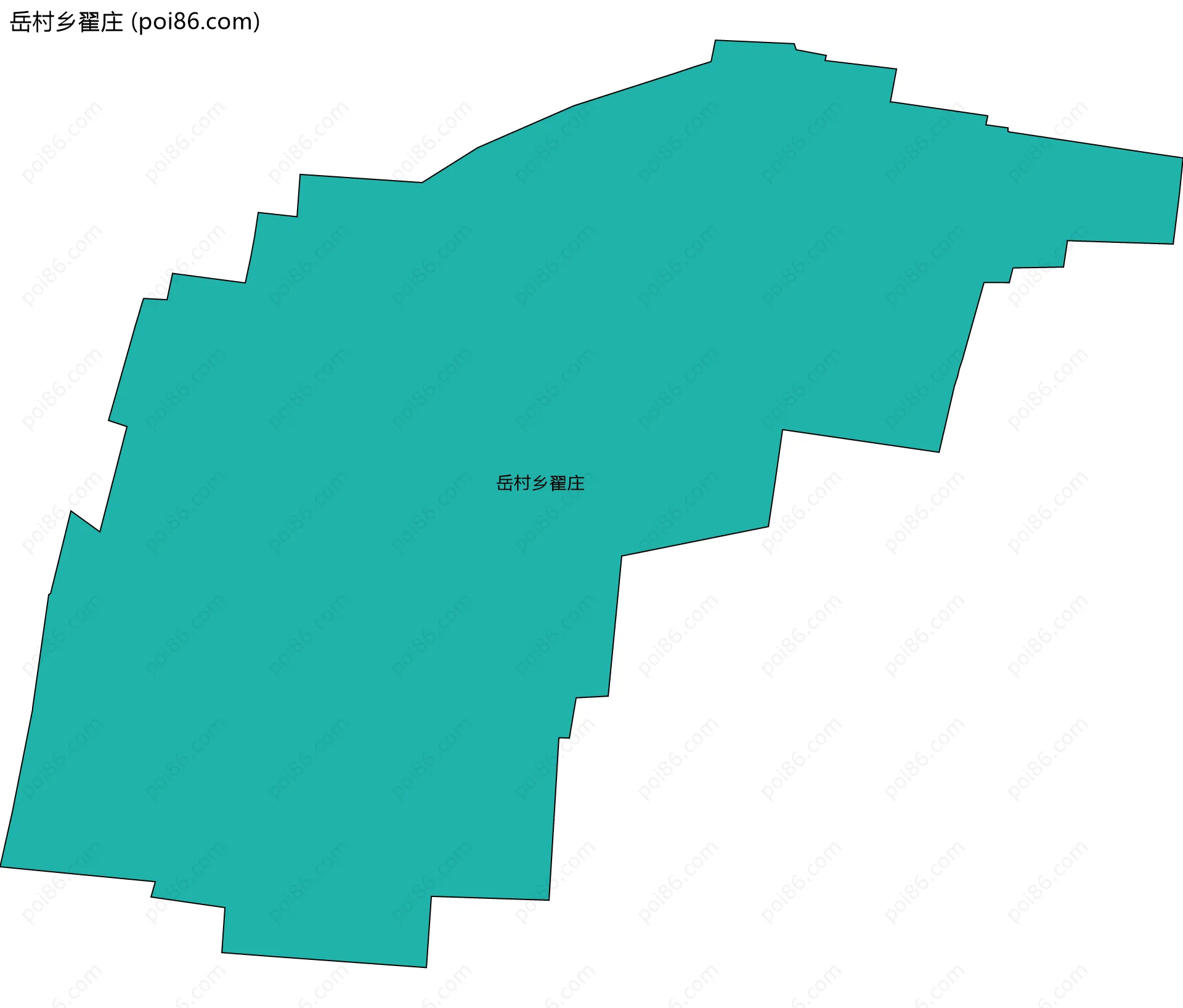 岳村乡翟庄边界地图