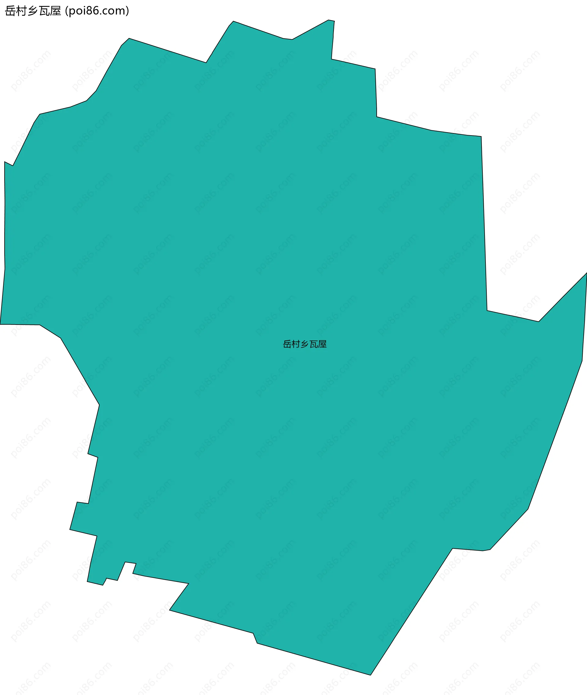 岳村乡瓦屋边界地图