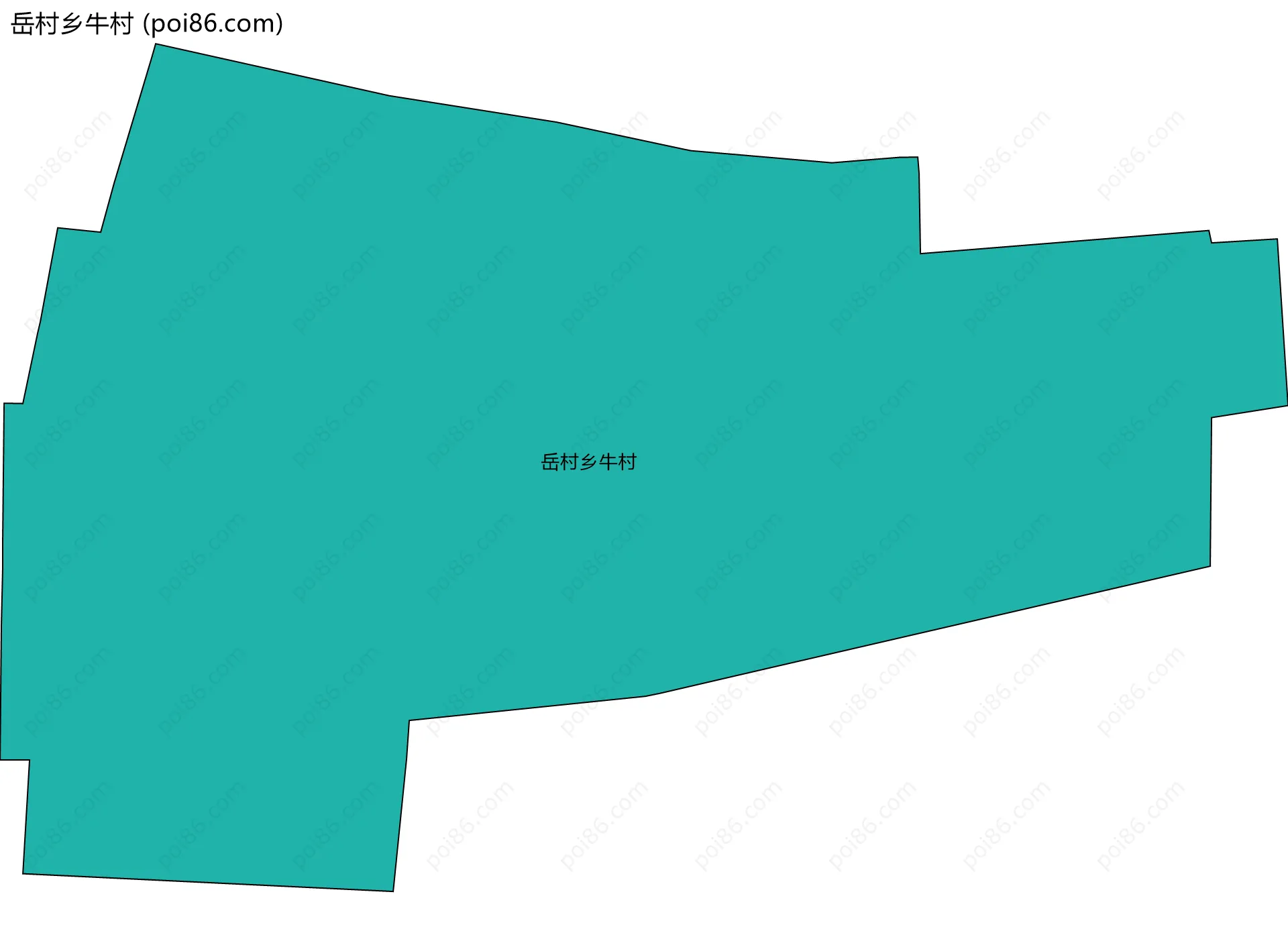 岳村乡牛村边界地图