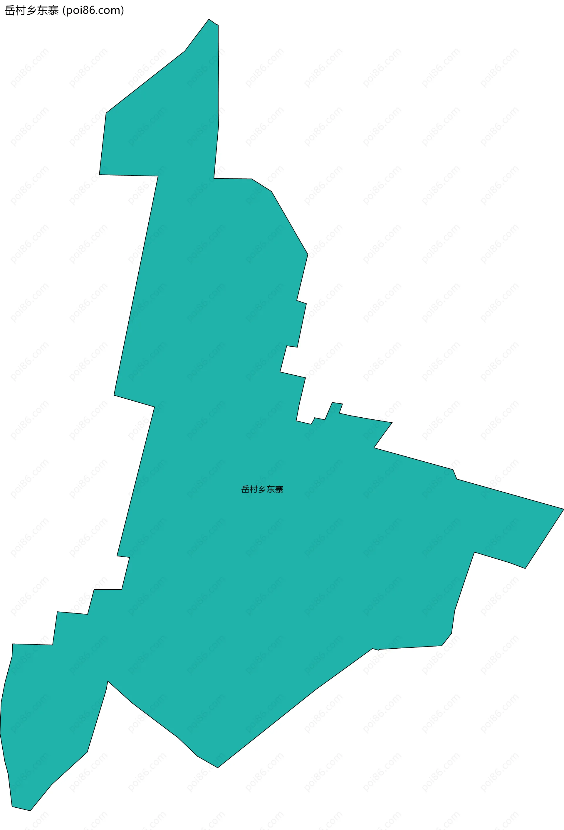 岳村乡东寨边界地图